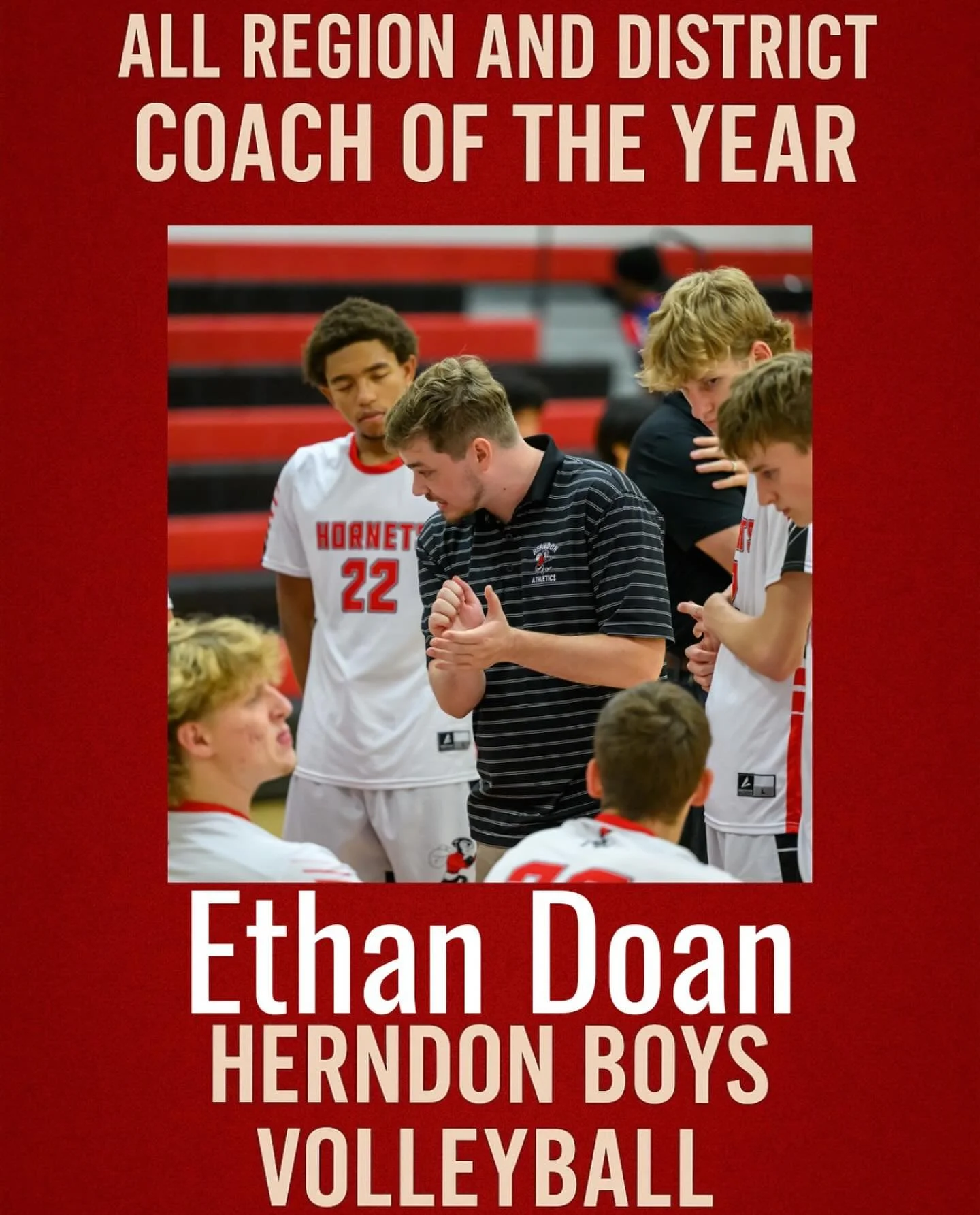 A HUGE Congratulations to Ethan Doan-All District AND All Region COACH of the YEAR! 📣👏🏼🏆This year Coach Doan pushed the team harder, leading with passion, dedication and unwavering leadership! His drive and guidance were key to our success ! We c