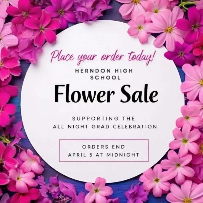 Local Friends - LAST CHANCE TO GET YOUR SPRING FLOWERS!!!!

Check out the The Herndon High School Senior Class of 2026 FLOWER SALE. An assortment of hanging baskets and potted flowers offers something for every garden!! Each purchase helps fund the A