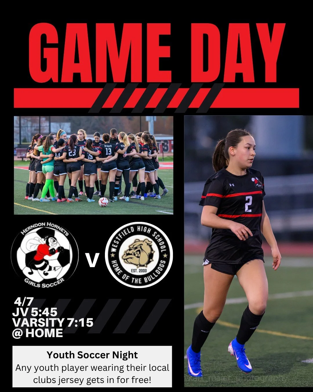 Girls Soccer is back at the nest tonight!  Come out and cheer them on as they take on Westfield.  It is also Youth Soccer Night.  Any youth player wearing their local clubs jersey will get in for free. ⚽
@karl_majer_photography