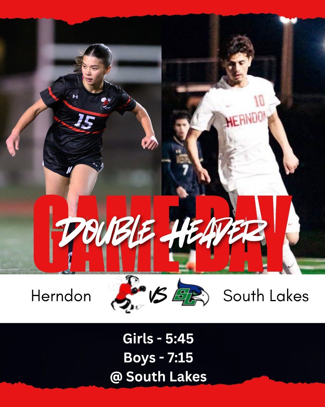 Varsity Soccer double header tonight at South Lakes! Let's pack the stands!
Girls-5:45
Boys-7:15
@karl_majer_photography