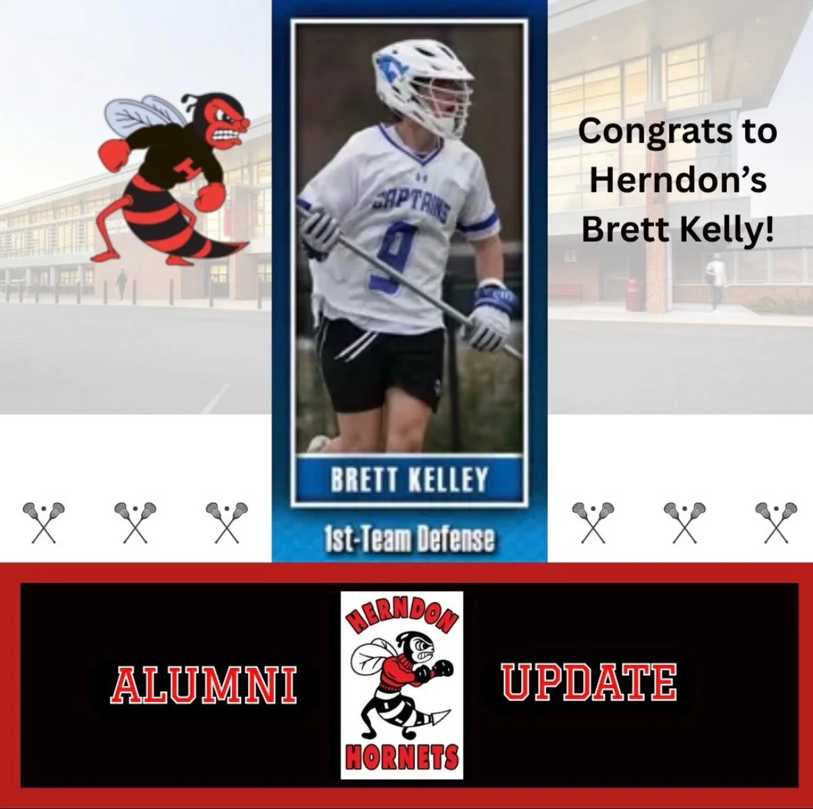 ALUMNI SPOTLIGHT 🚨
Big-time recognition for Brett Kelley (Class of 2023) earning Coastal Lacrosse Conference All-League Honors!
Setting the standard and making Herndon proud. 🐝🔥