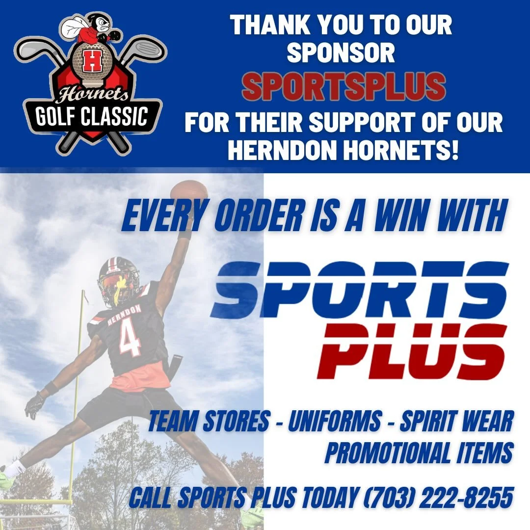 GOLF CLASSIC SPONSOR SPOTLIGHT ⛳️

Thank you to SPORTSPLUS for your continued support. Crafted Locally, Worn Proudly.

The Hornet Family is so grateful for your service, neighborhood feel, and partnership! 🐝🤝