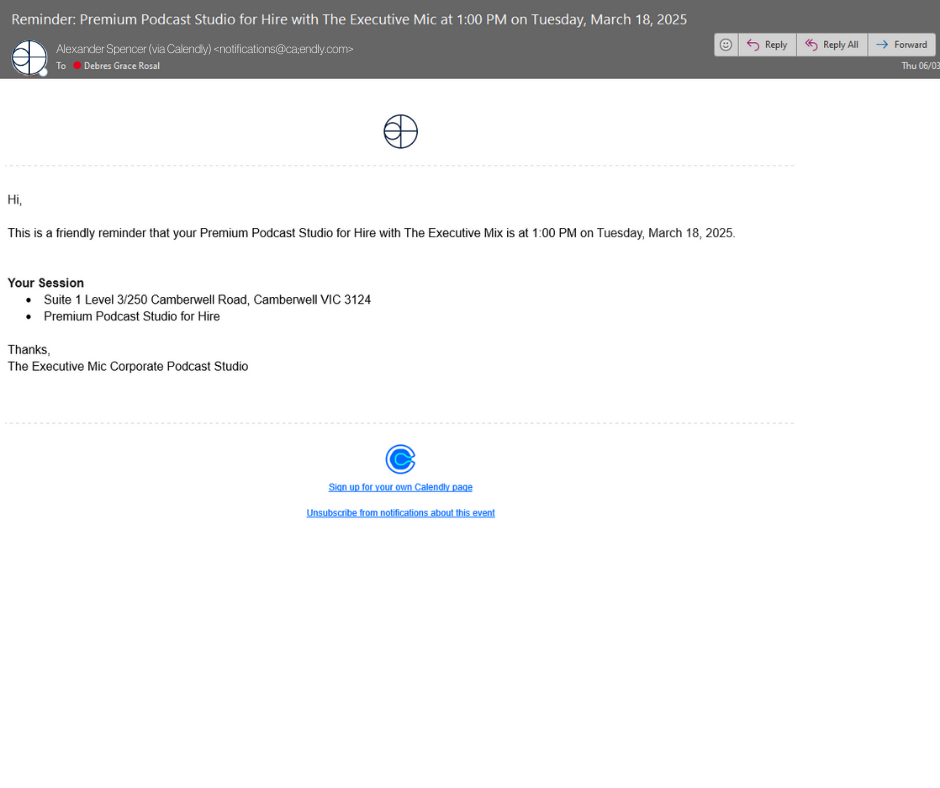 Alexander Spencer (via Calendly) notifications@c