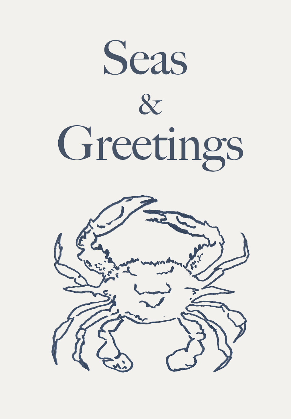 GREETINGS BY THE SEA GREETING CARD