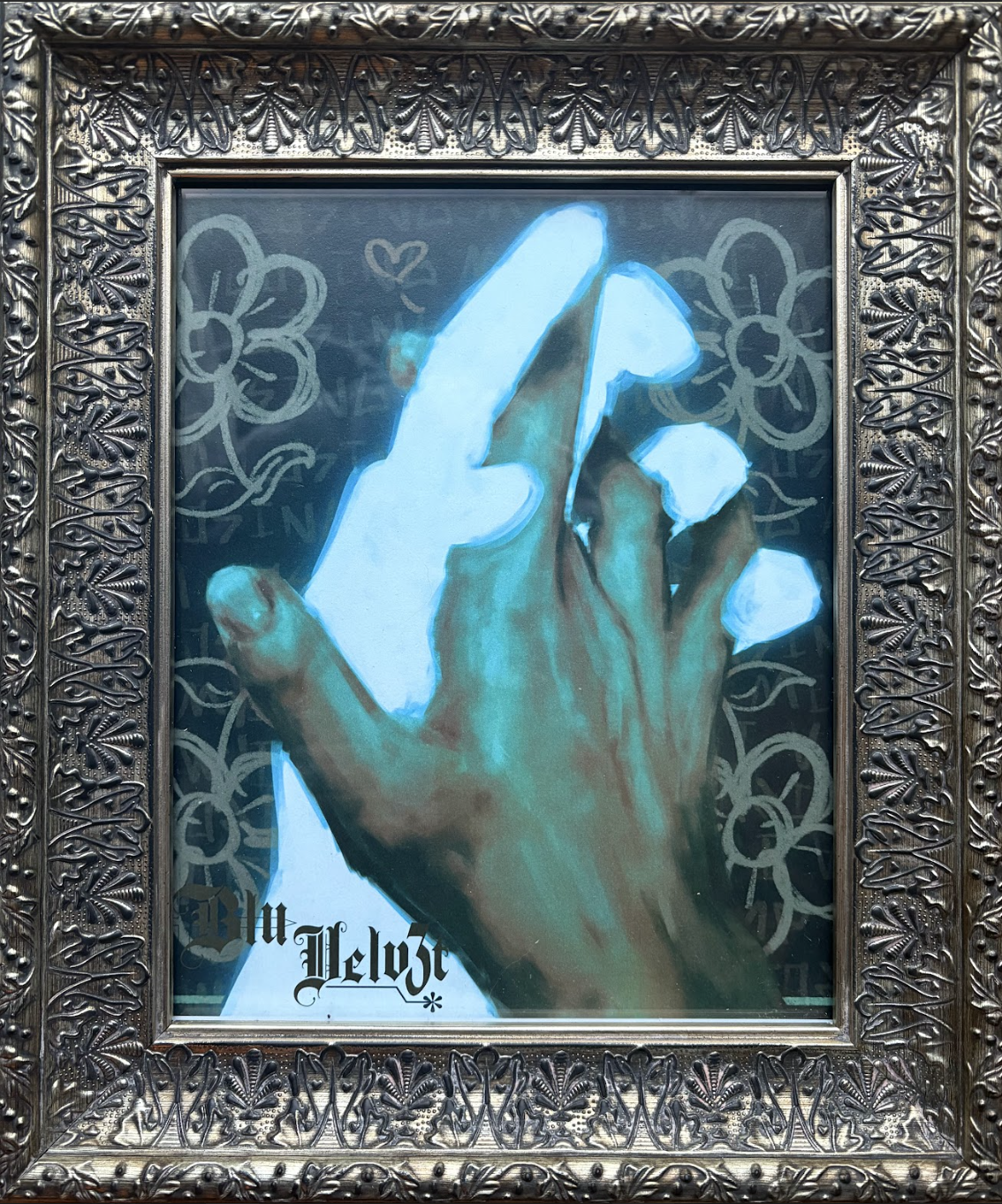 Interlocked: BLU-Framed Art Print