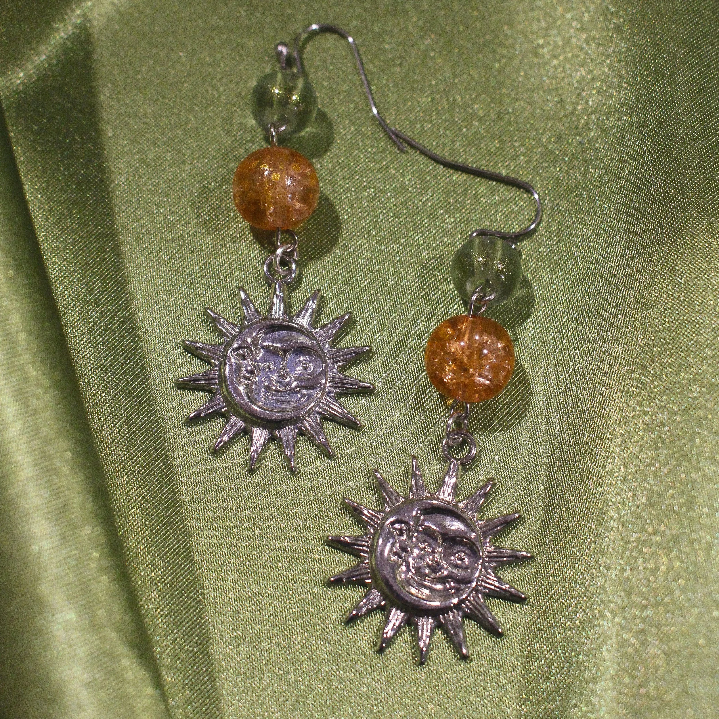 SILVER SUN EARRINGS