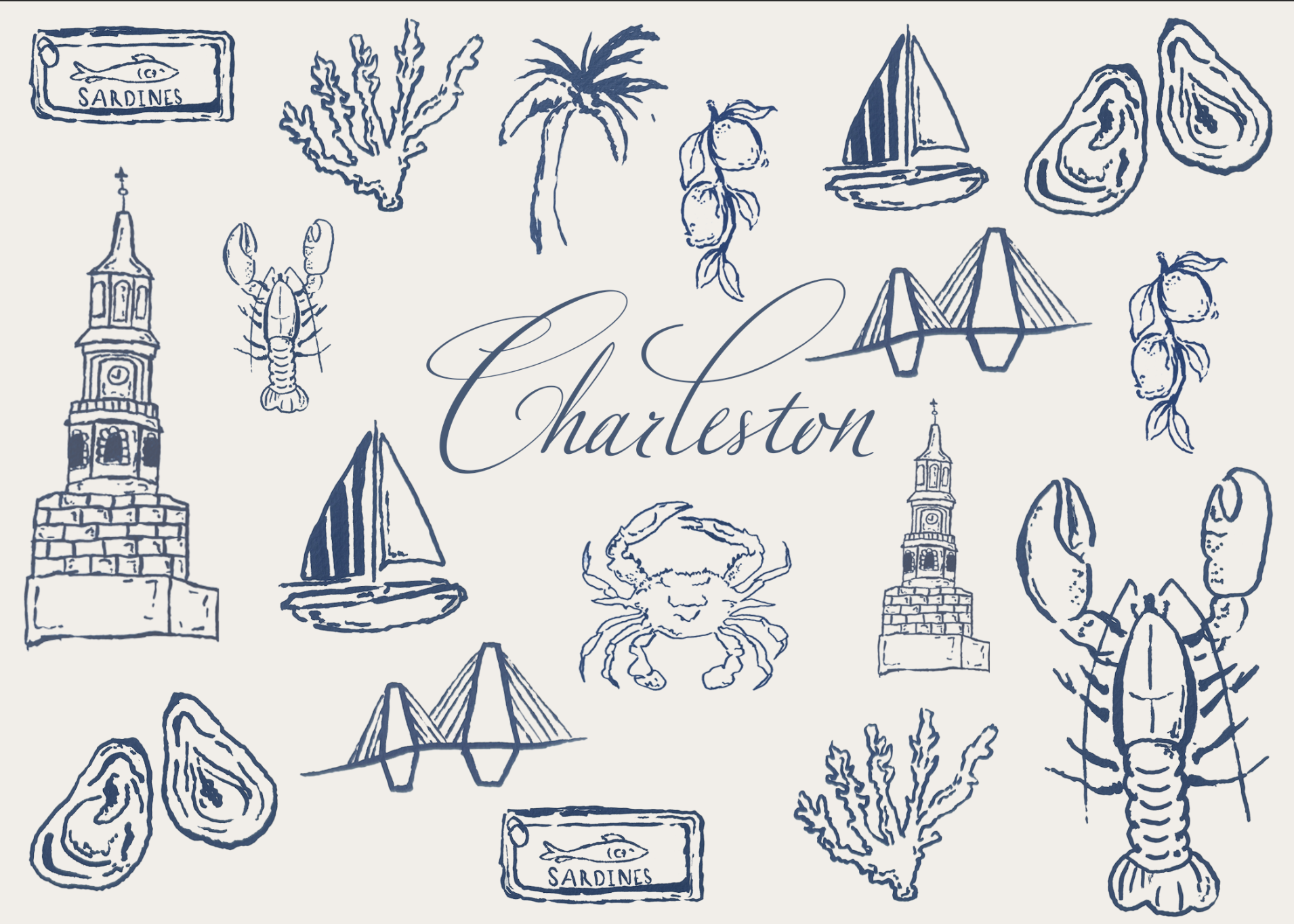 CHARLESTON LIFE GREETING CARD