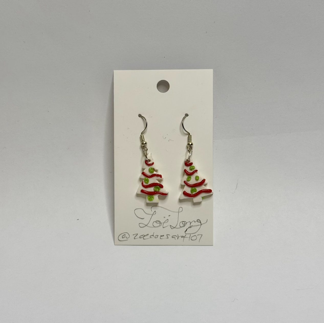 Christmas Tree Cake Earrings