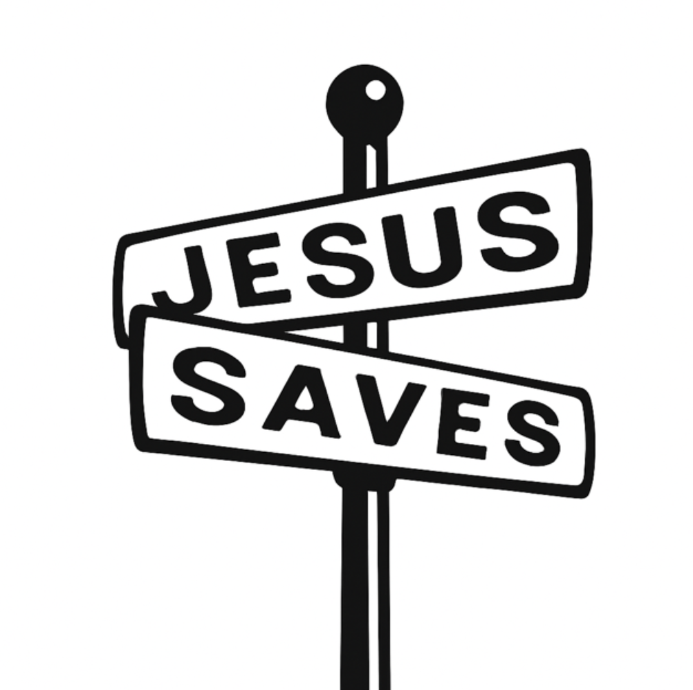 Jesus Saves Sign decal