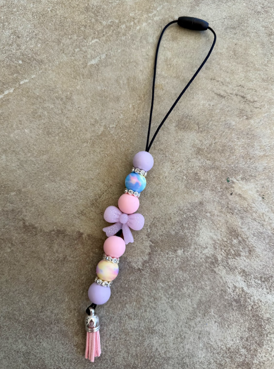 Pink Bow Car Charm