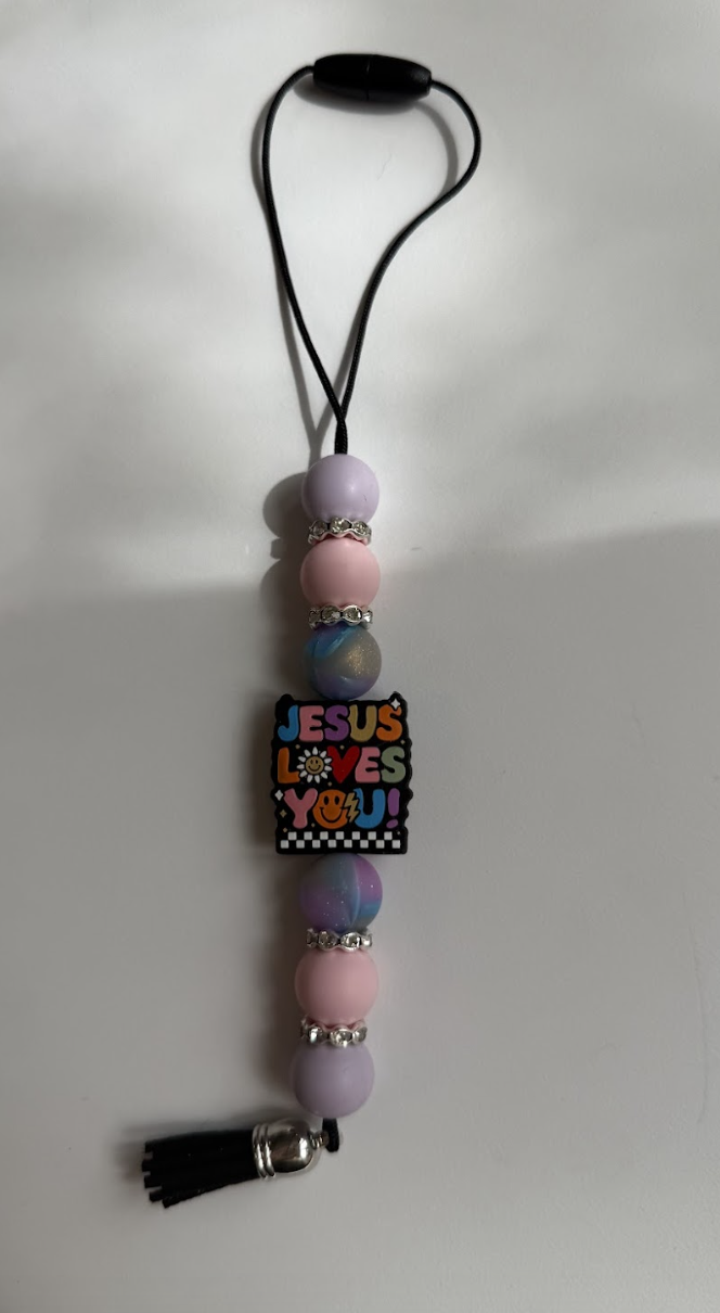 Jesus Loves Car Charm