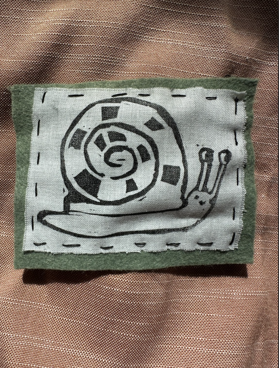 Snail Linocut Patch