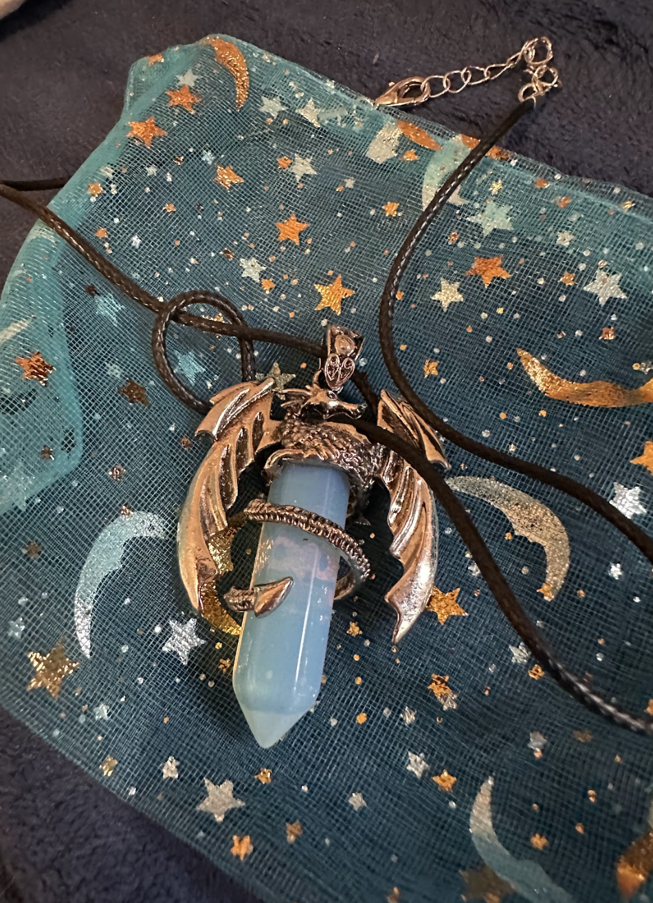 Silver Dragon Crystal Point