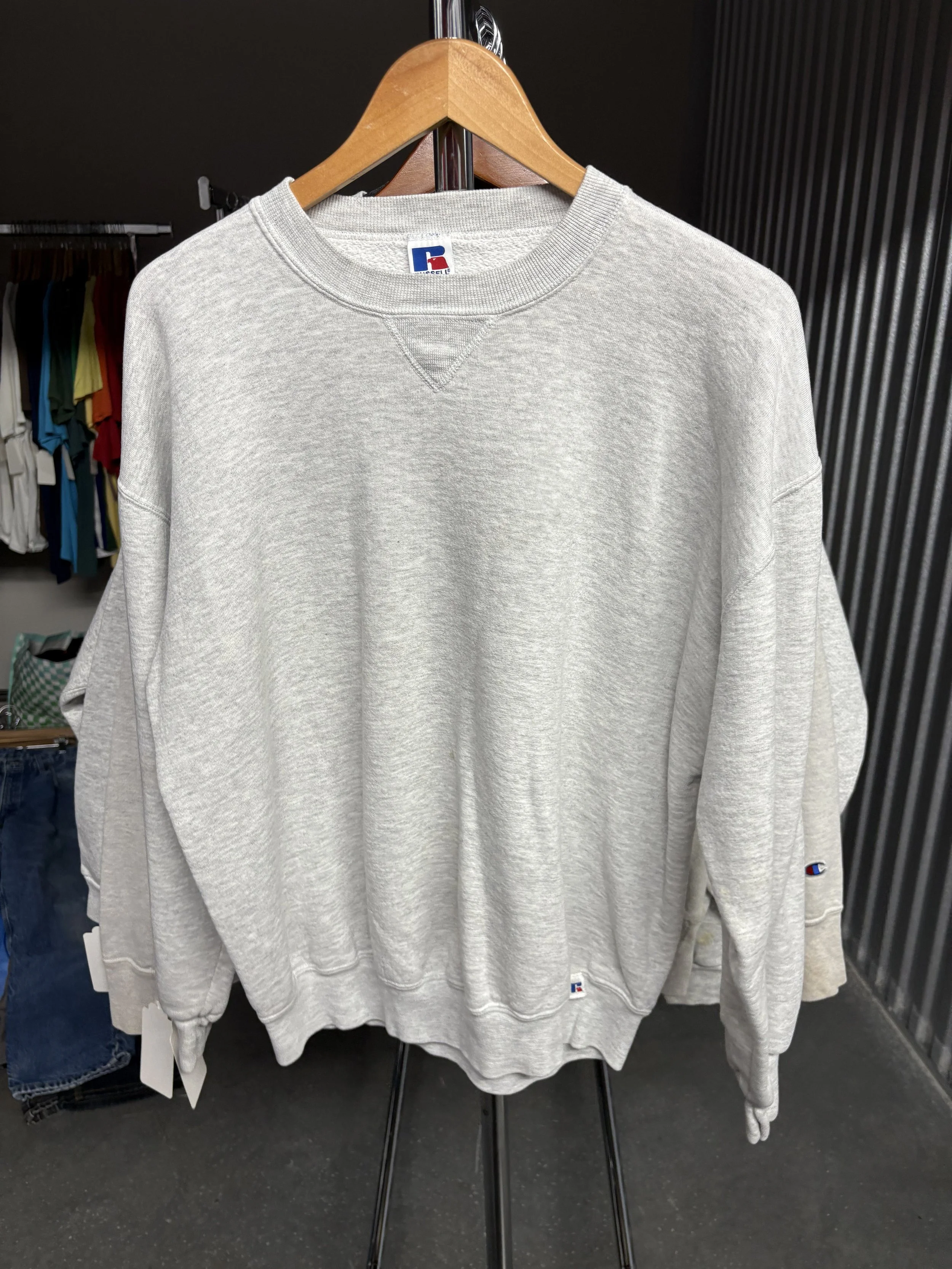 Vintage Grey Blank Crewneck