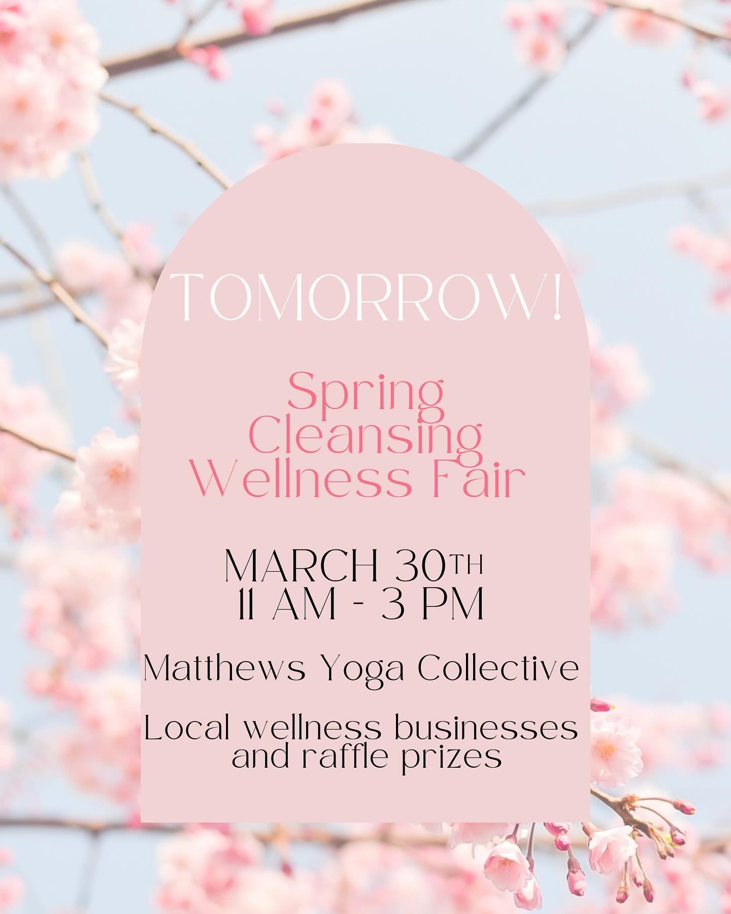 ✨Join Us for the Spring Cleansing Wellness Fair!✨
We&rsquo;re thrilled to be part of an incredible lineup of local wellness businesses at the Spring Cleansing Wellness Fair.

Visit me tomorrow to chat about how private pilates can help you and pick o