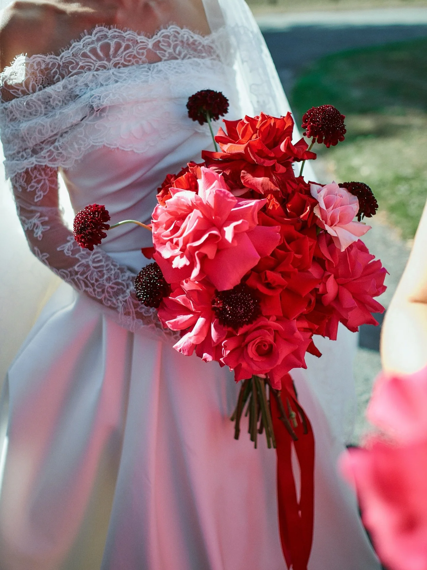 Pink &amp; red - the power duo we didn&rsquo;t know we needed.
Serving 2026 bold colour trends early in 2025.

Makeup @katiedaisy
Hair @georgecurranhair
Film @tynegate_films
Photography @thomasjphotographyuk
Florist @fionafleurstudio

#northyorkshire