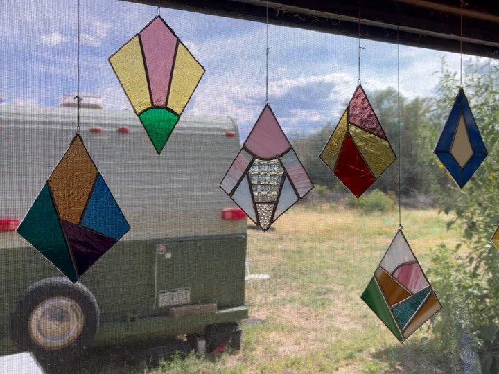 Just a few spots left for the Intro to Stained Glass with @abreininger this Sunday, October 18! The weather is stunning &amp; I will be serving up this 20lb Desert King Melon that I have been tending to all summer💚🍉🌈💦Sign up at www.ojocreativepre