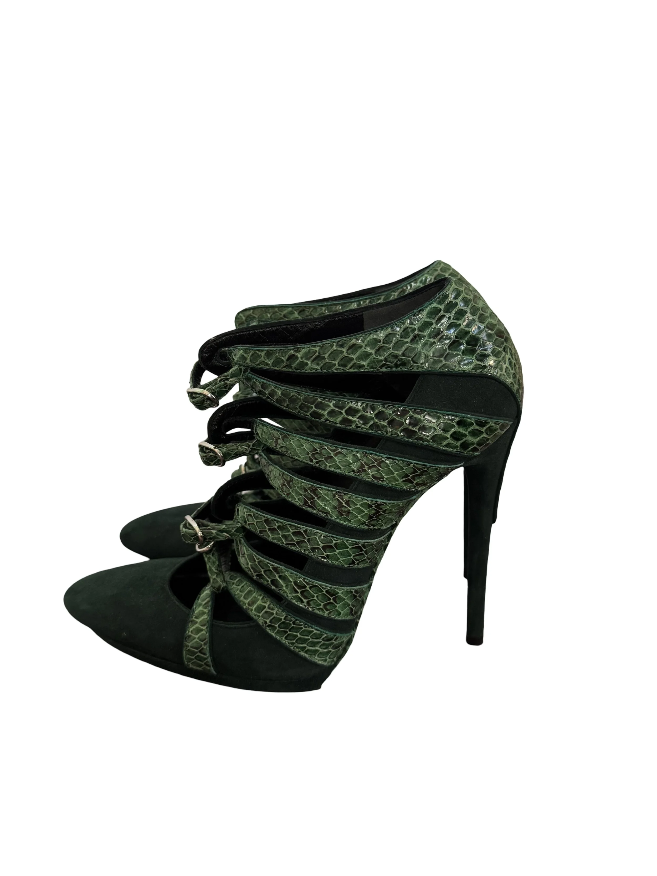 2011 Balenciaga Green Snakeskin Stilleto
