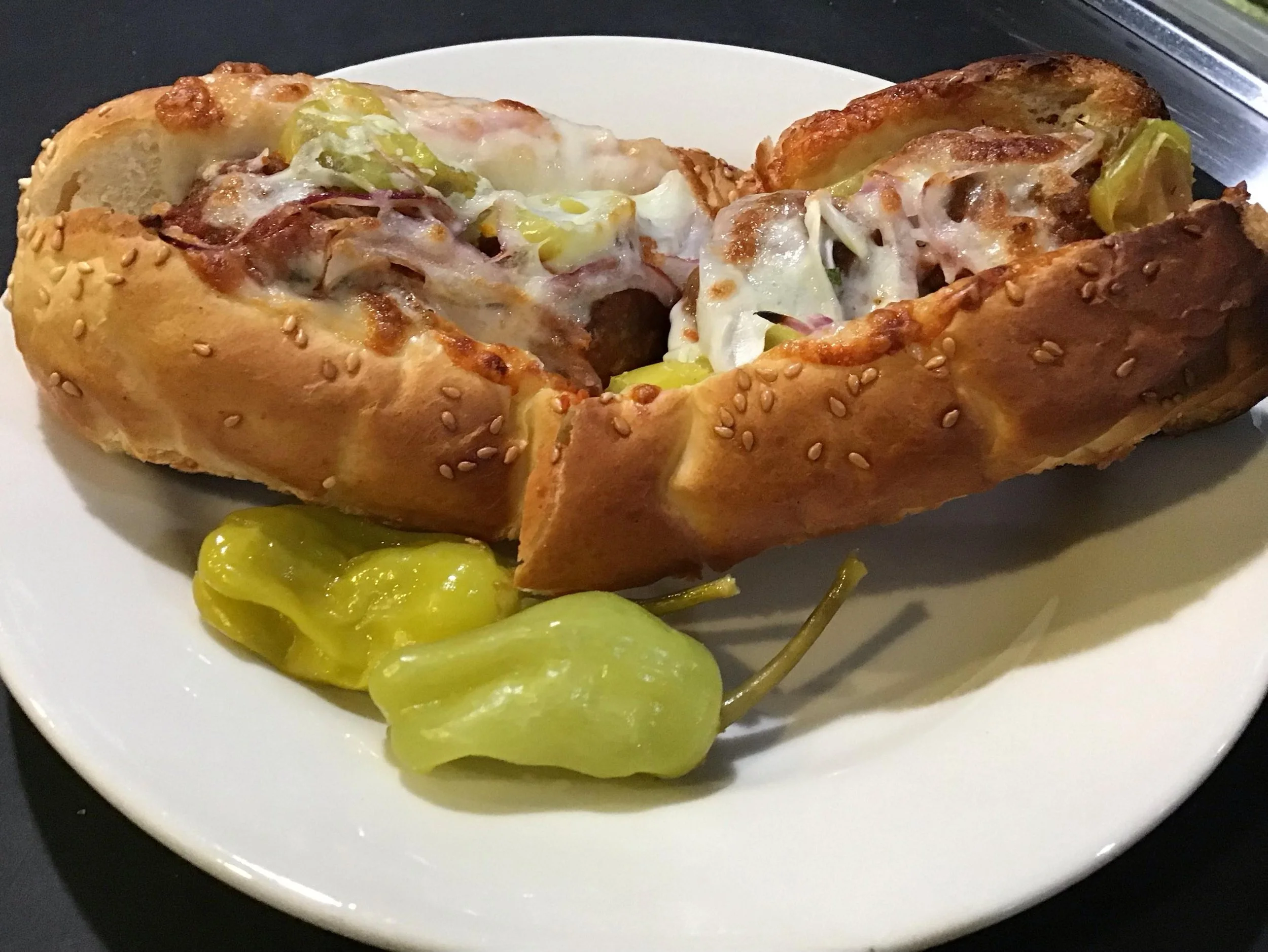 Meatball Sub special in da house! 
Hand prep Meatballs and Marinara Sauce on our Deli Roll. Topped with Pepperoncini&rsquo;s, Red Onion, &amp; Mozzarella Roasted in the oven 😋

✨ Soups: Chipotle White Bean, Moroccan Sweet Potato Lentil, &amp; Tomato