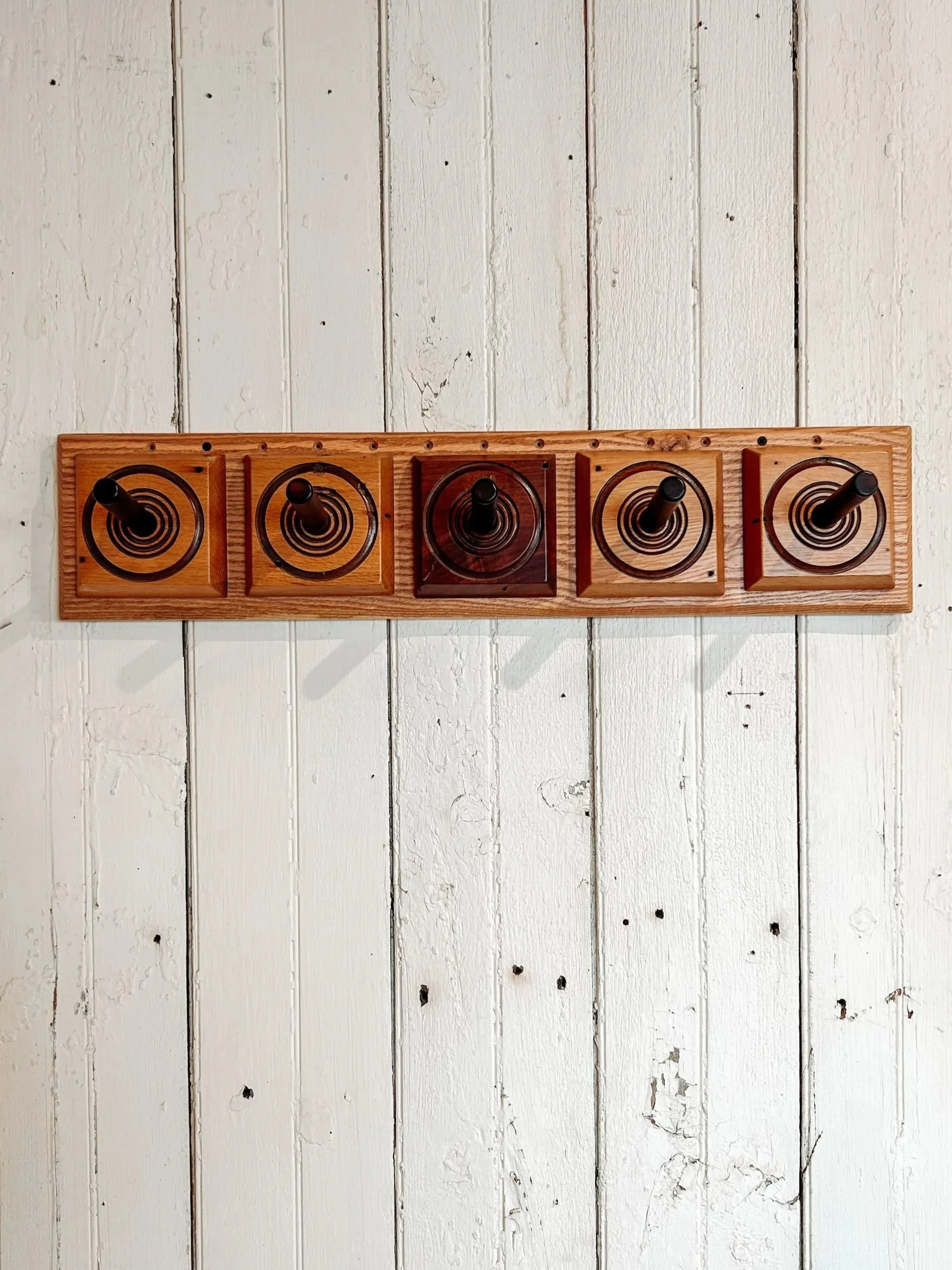 Antique Door-Frame Rosettes repurposed into a Coat Rack (2025)