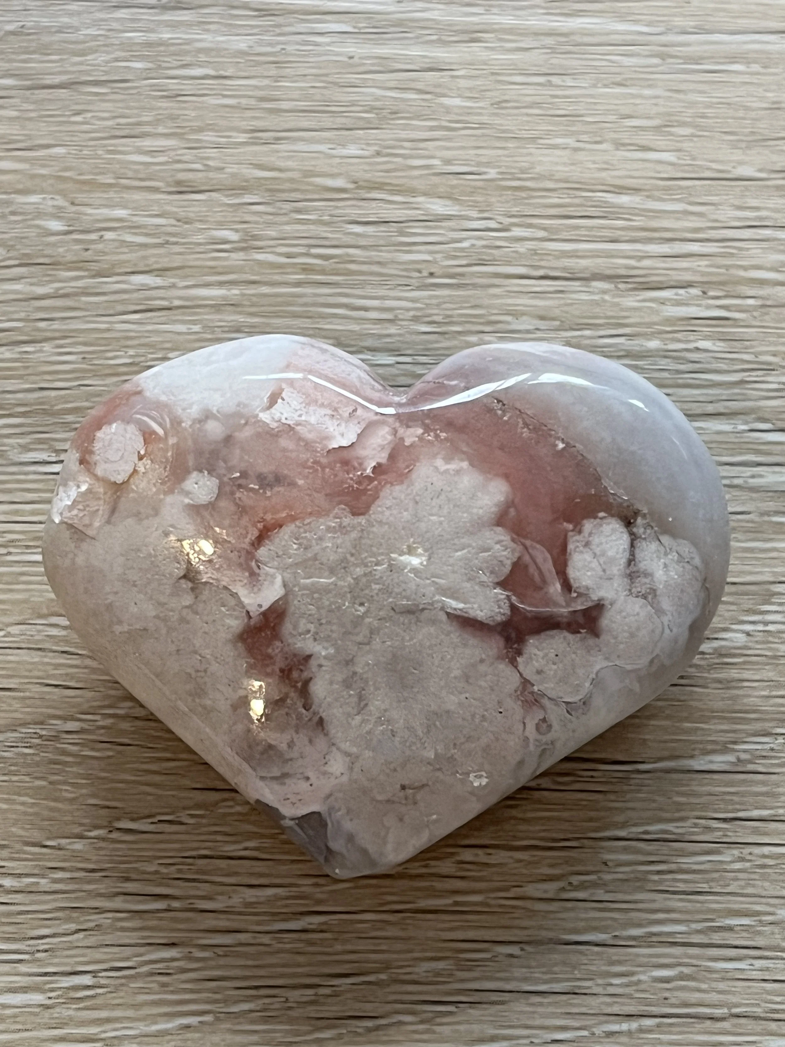 Petit cœur d'agate fleur