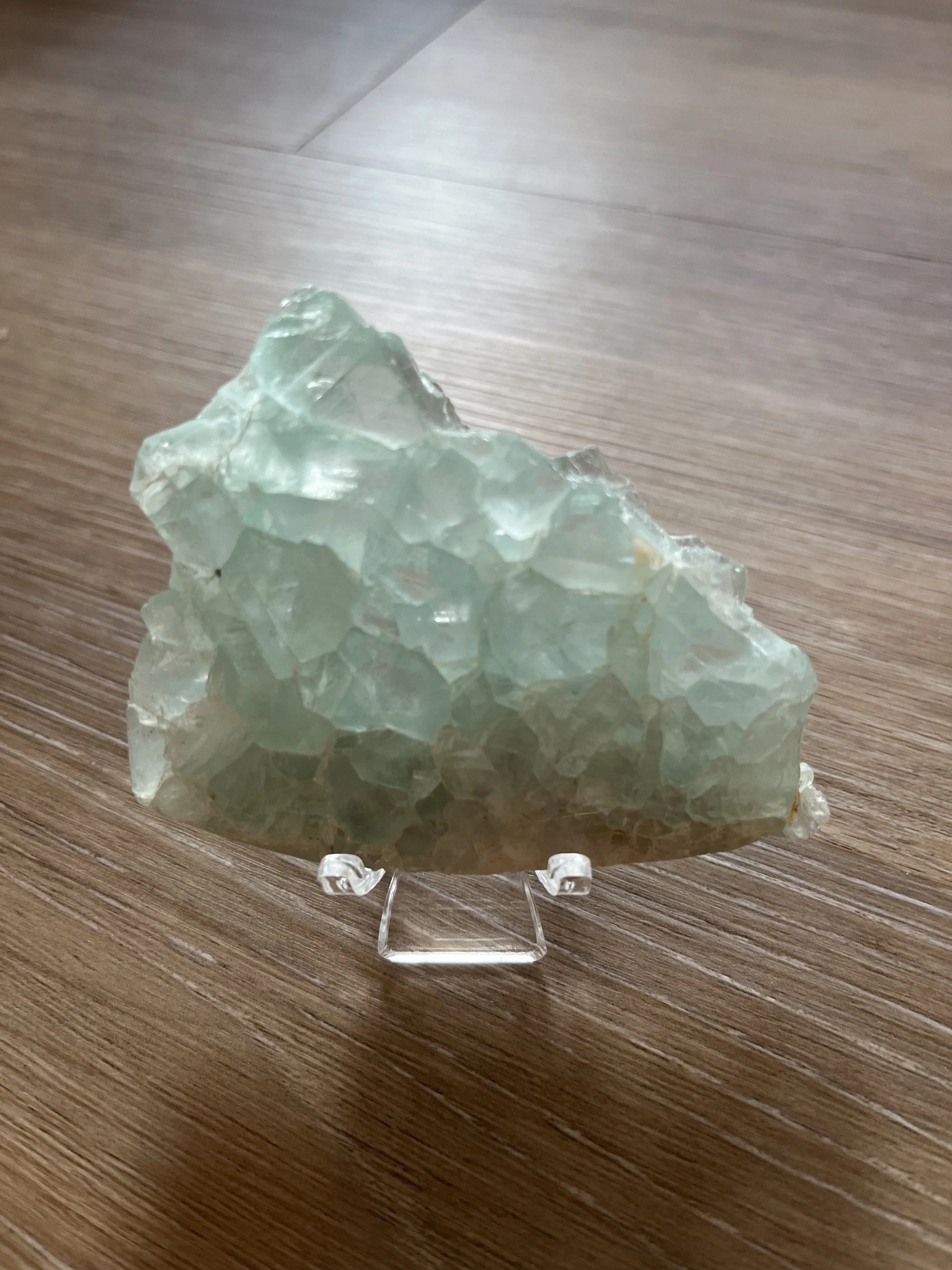 Mini tranche de fluorite verte
