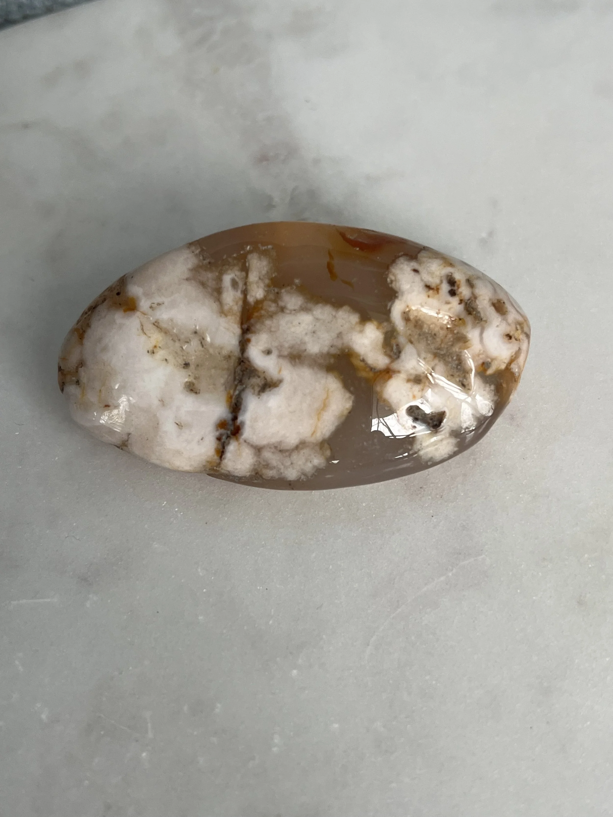 Petite pierre de paume - agate fleur