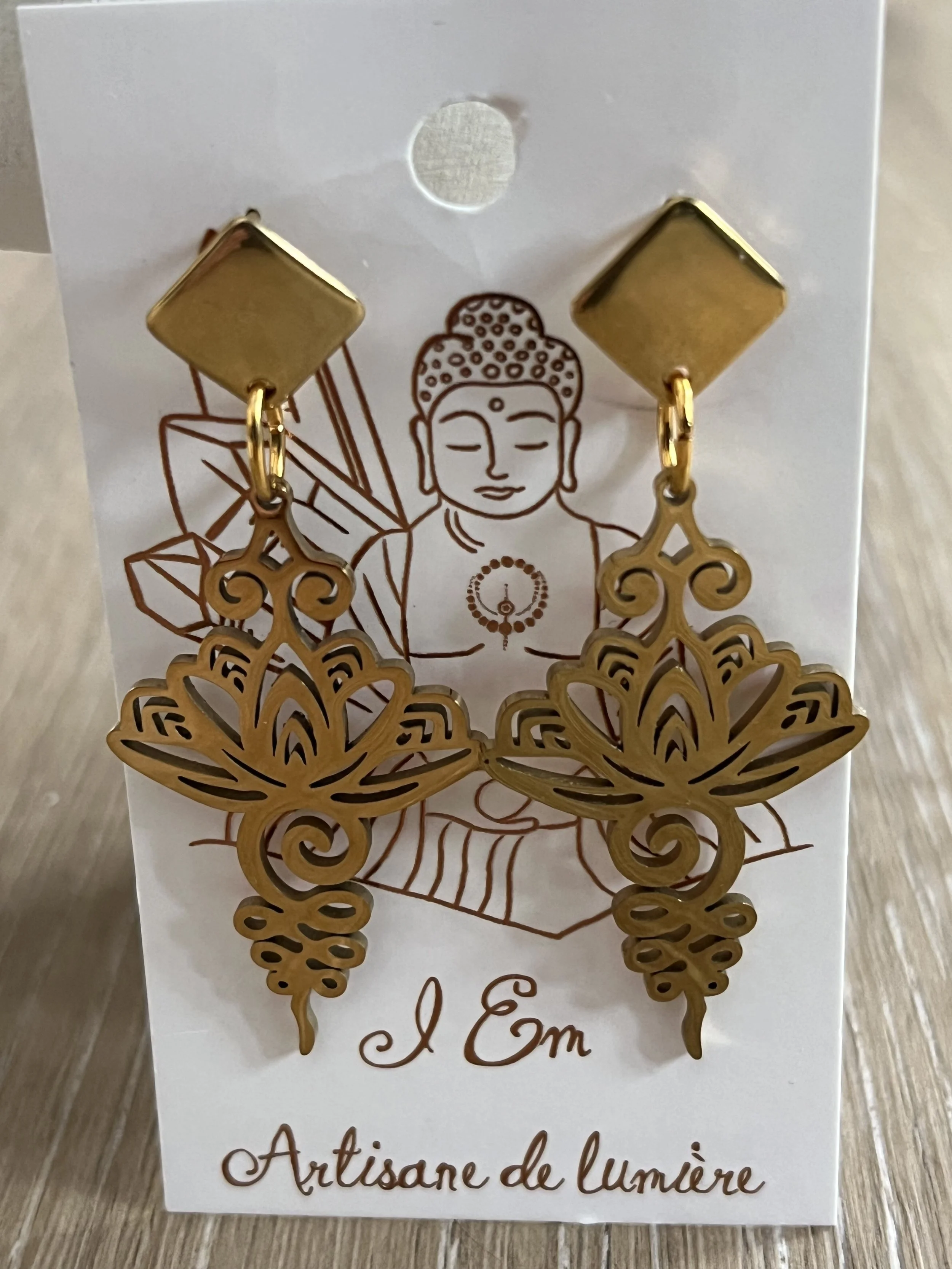 Boucles d'oreilles - L'Éveil du lotus