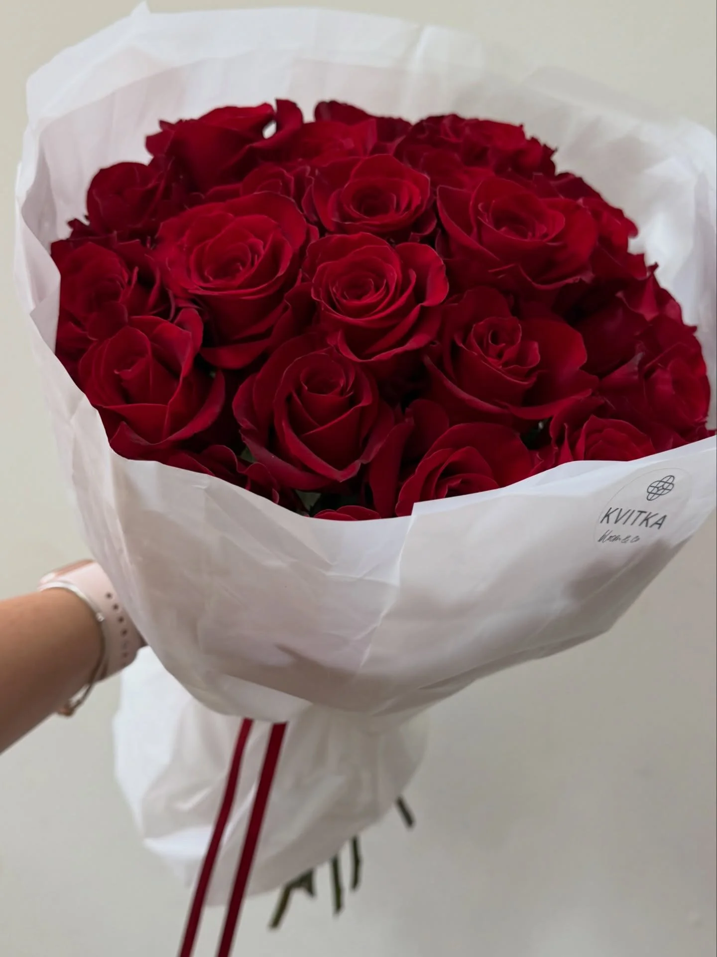A simple bouquet of red roses.
But the meaning behind it was so much bigger.

Today I saw that look again &mdash; surprise, joy, a little pause&hellip;
The kind of moment when someone opens the door and feels deeply loved.

This is why flowers matter