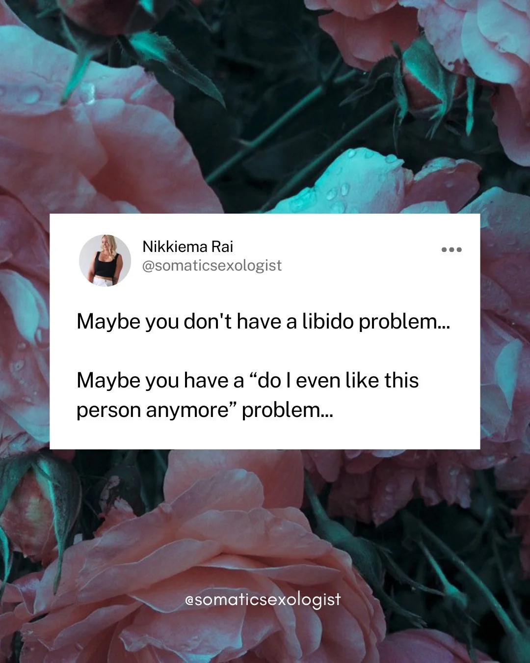 Desire and connection are hard to build when you don&rsquo;t like the person you&rsquo;re with, or the person you&rsquo;ve become. 
Libido often reflects the quality of the relationship you have with yourself and with others, rather than a particular