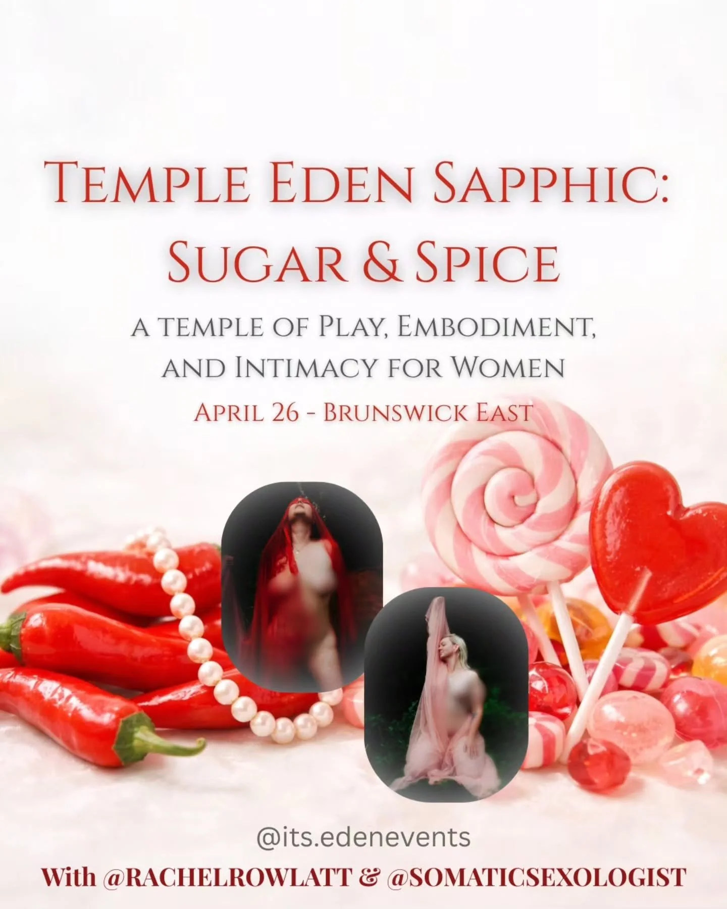 Rumour has it there&rsquo;s a garden where sweetness meets heat&hellip; 🍎

A place to wander the edges of curiosity.
Where softness and spice can coexist.
Where laughter, tenderness, and a little delicious tension live side by side.

Sugar &amp; Spi