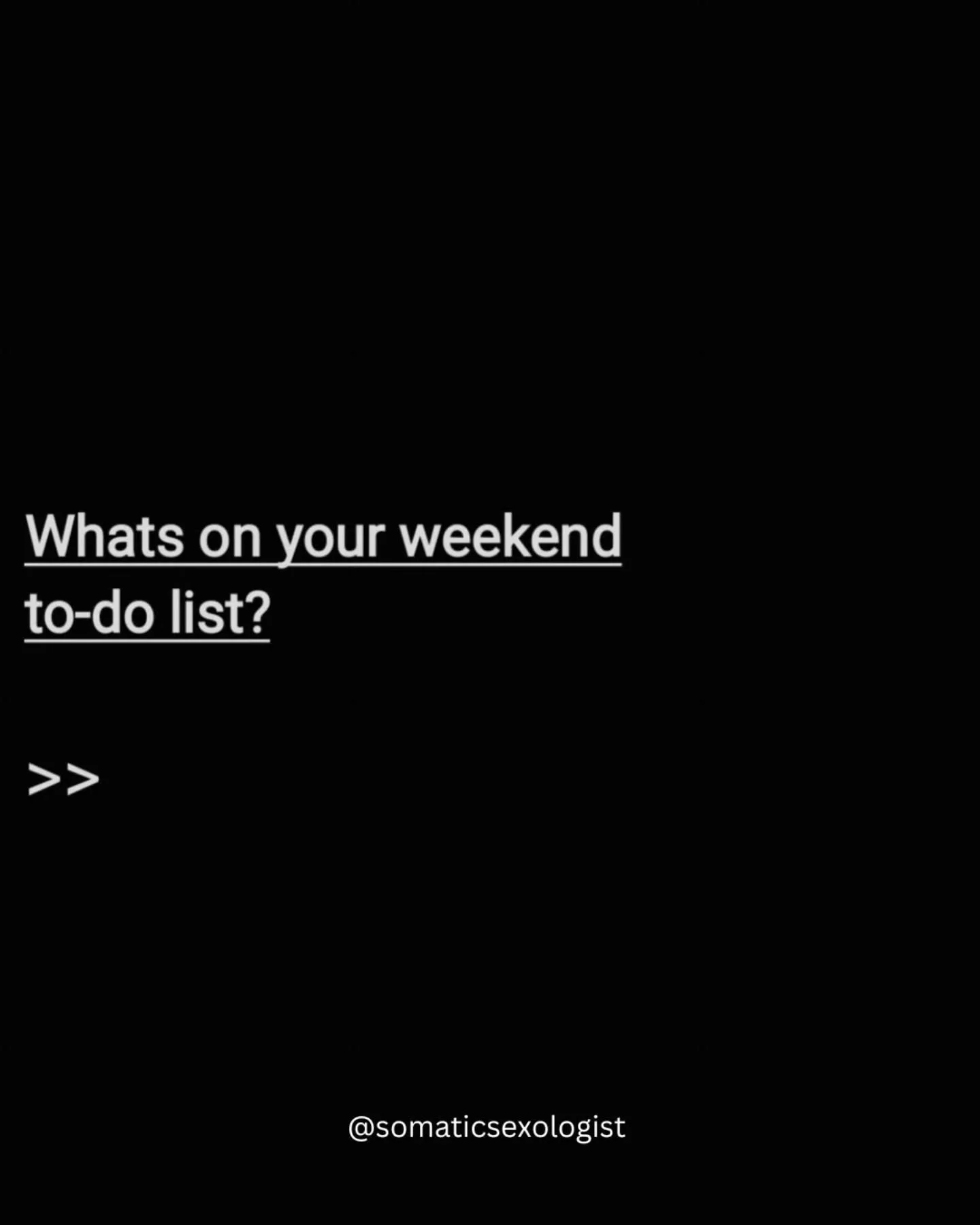 In case you don't have any idea what to do with your weekend ...

Happy Saturday 🤗

Let me know what's on your list...
