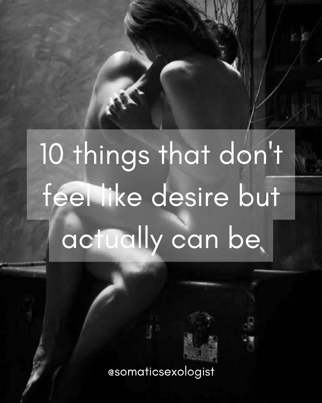 Most of us have been taught to think of desire in such a narrow band and mostly in terms of what it does or doesn't do in relation to another person. Which means a lot of people spend years telling themselves their desire is low, or gone, or broken, 