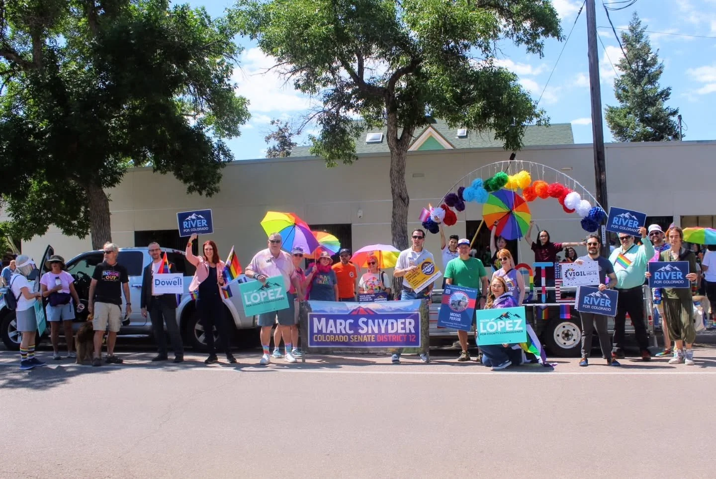 The El Paso County Pride Festival &amp; Parade was amazing this year! Thank you so much to @josephlshelton &amp; the @epcodemparty for making sure we were included and planning out the float!! I had an amazing time!! Happy Pride 2024 ❤️🧡💛💚🩵💙💜🤎
