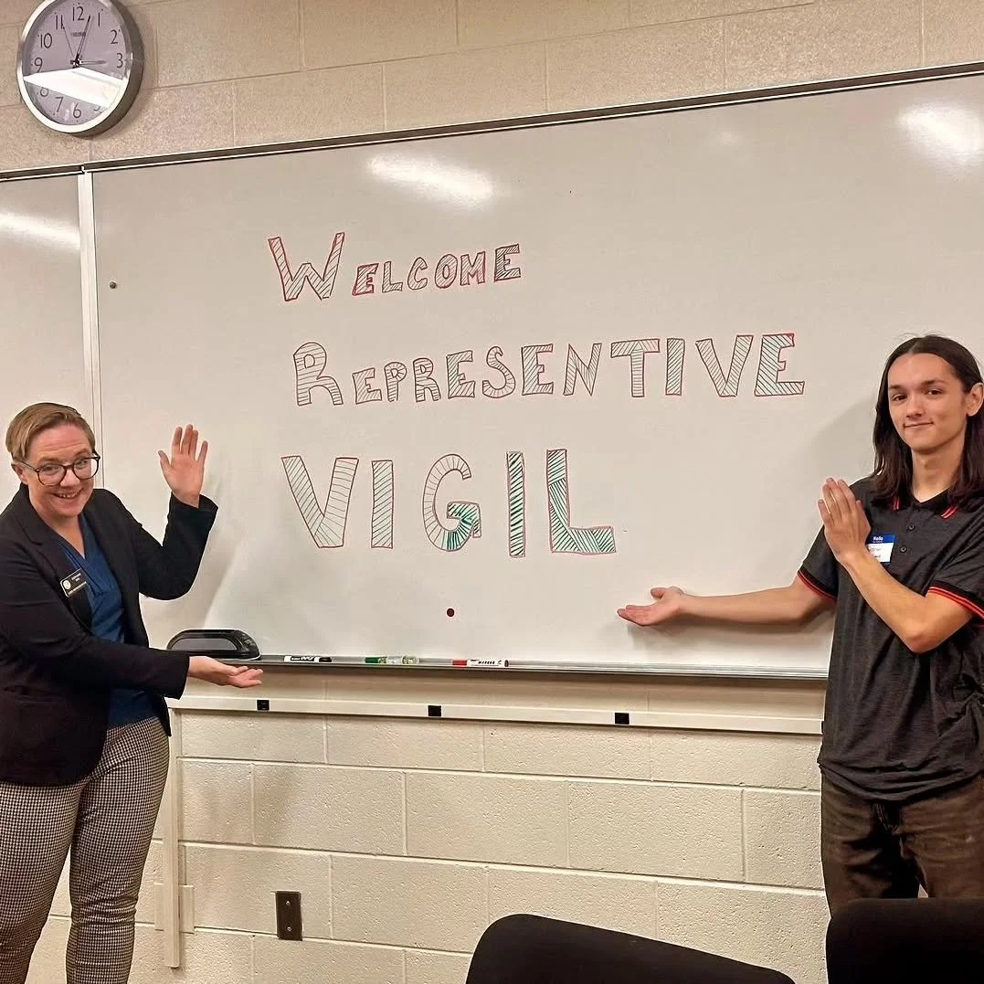 I had a great time helping organize a meeting between @repstephvigil and our students at Pikes Peak State College, who formed the new LGBTQ+ Club! Thank you so much for joining us, Representative Vigil!