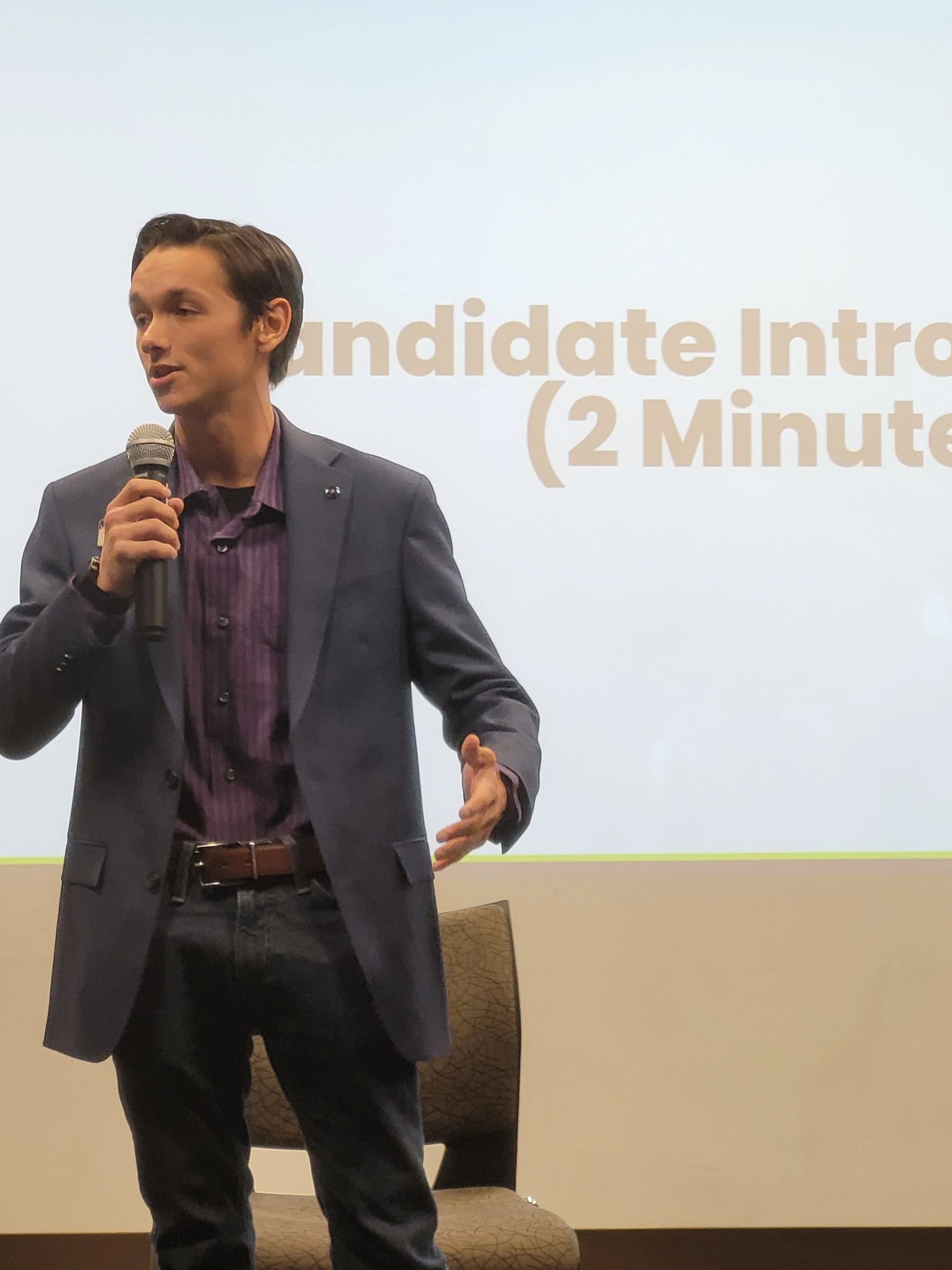 Christian Seale, candidate for El Paso County Commissioner District 5 at EPCYD candidate Forum