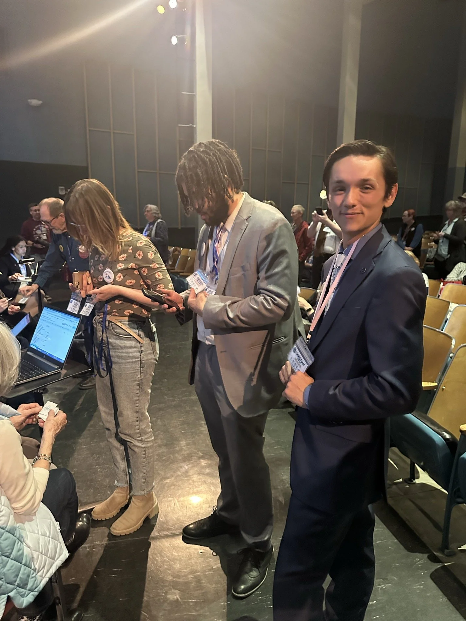 Christian Seale for County Commissioner District 5 at El Paso County Democratic Assembly