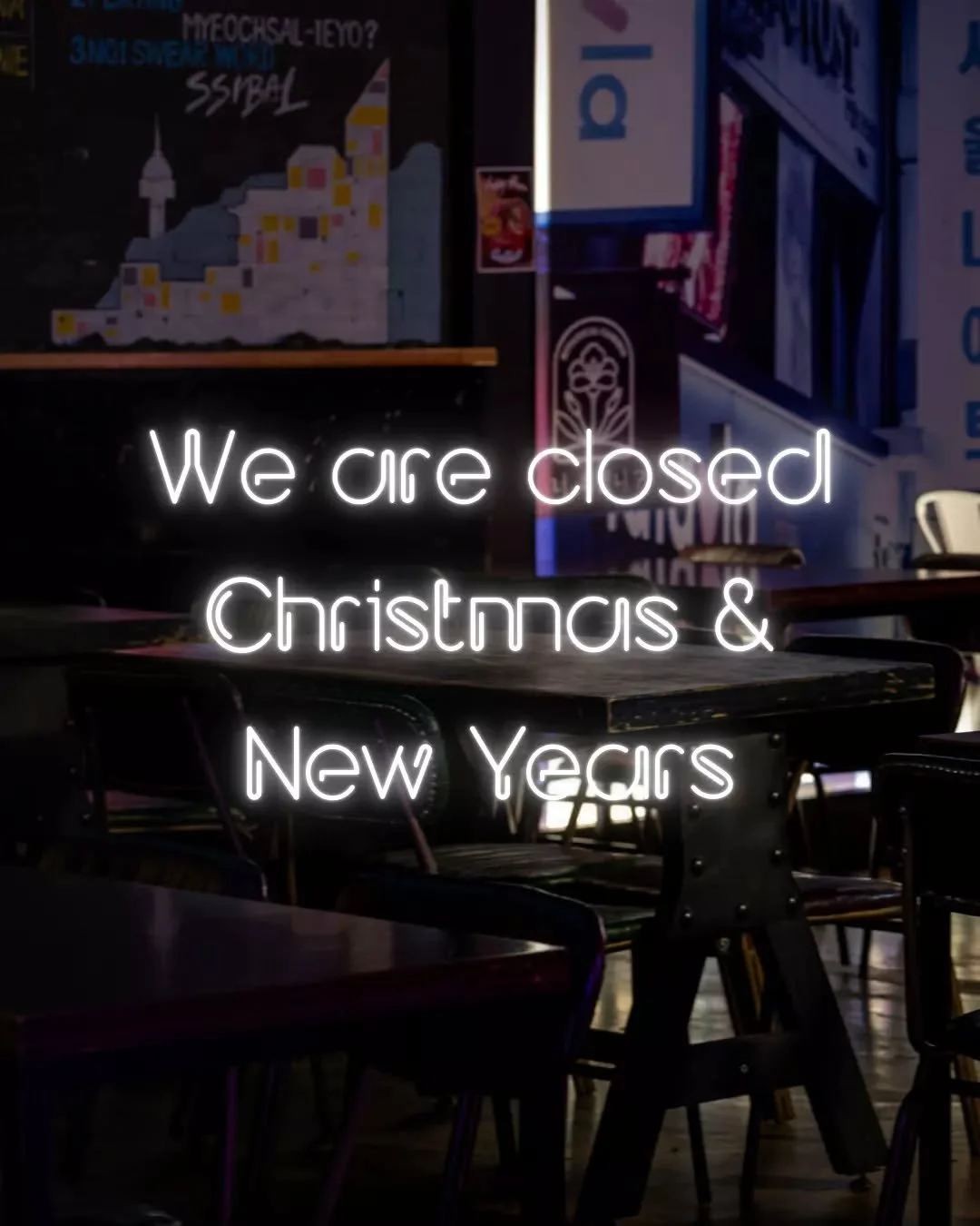 Holiday reminder. Seoul Night is closed on Christmas Day and New Years Day. Secure your tables now and make the most of the season before we take a quick reset.

Link in bio to book.