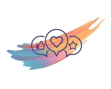 Create swish with social medial thumbs up, heart etc in speech bubble