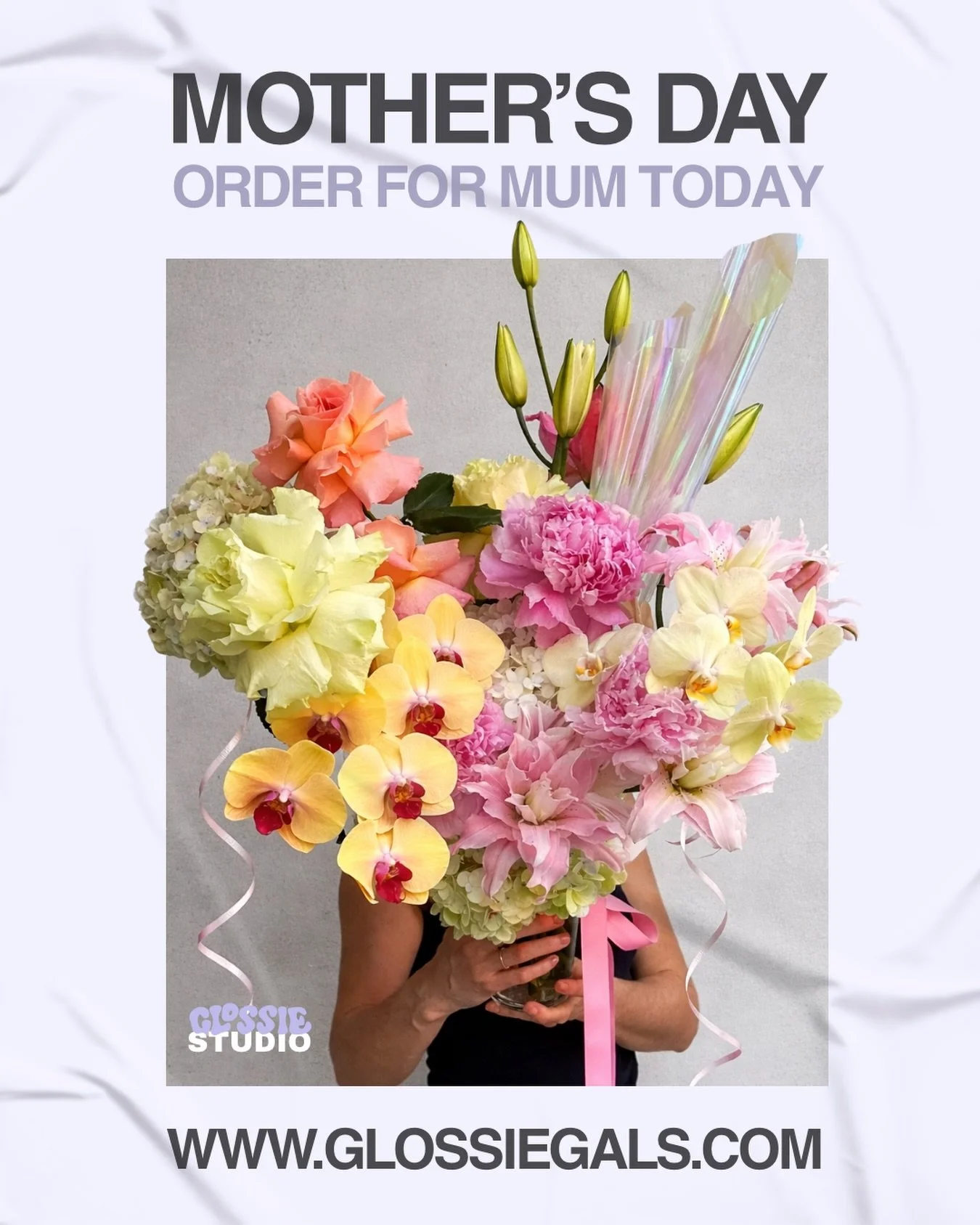 Mother&rsquo;s Day flowers are here 🌷

Shop our Mother&rsquo;s Day bouquets in Small, Medium &amp; Large wrapped or arranged in vases.

Available for next day delivery or pickup.
Order now at glossiegals.com 💌 Link in bio

#mothersday #mothersdaygi