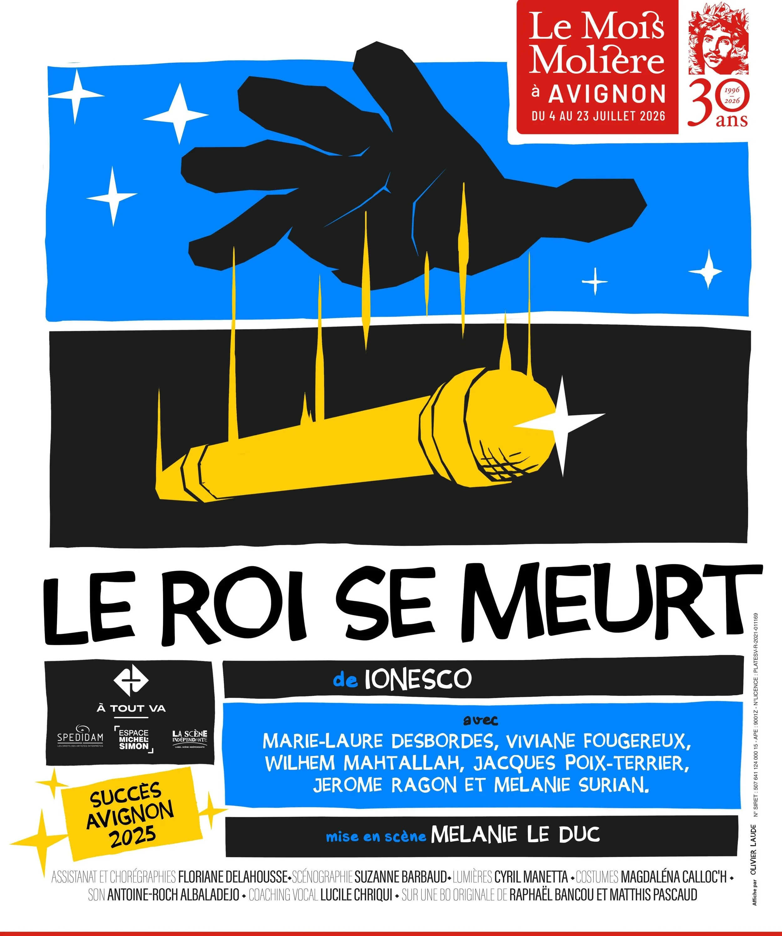 👑 Le Roi se meurt, de retour &agrave; Avignon. 🏄&Agrave; 18h45 &agrave; l&rsquo;Ancien Carmel, du 4 au 23 juillet (rel&acirc;ches les vendredis) ! Pour r&eacute;server ➡️ https://www.billetreduc.com/v2/purchasetunnel#/ShowSelection?eventId=405670&a
