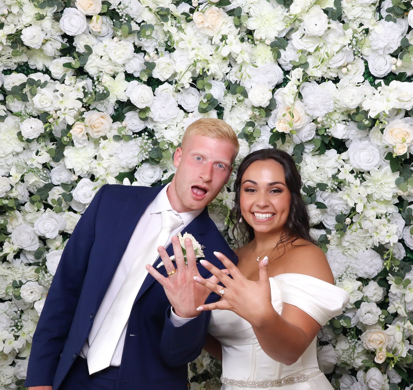The perfect day deserves the perfect photos. 💍 A beautiful couple, a stunning flower wall, and our photobooth to capture all the joy and unforgettable moments. We&rsquo;re not just a photobooth&mdash;we&rsquo;re here to help you create memories that
