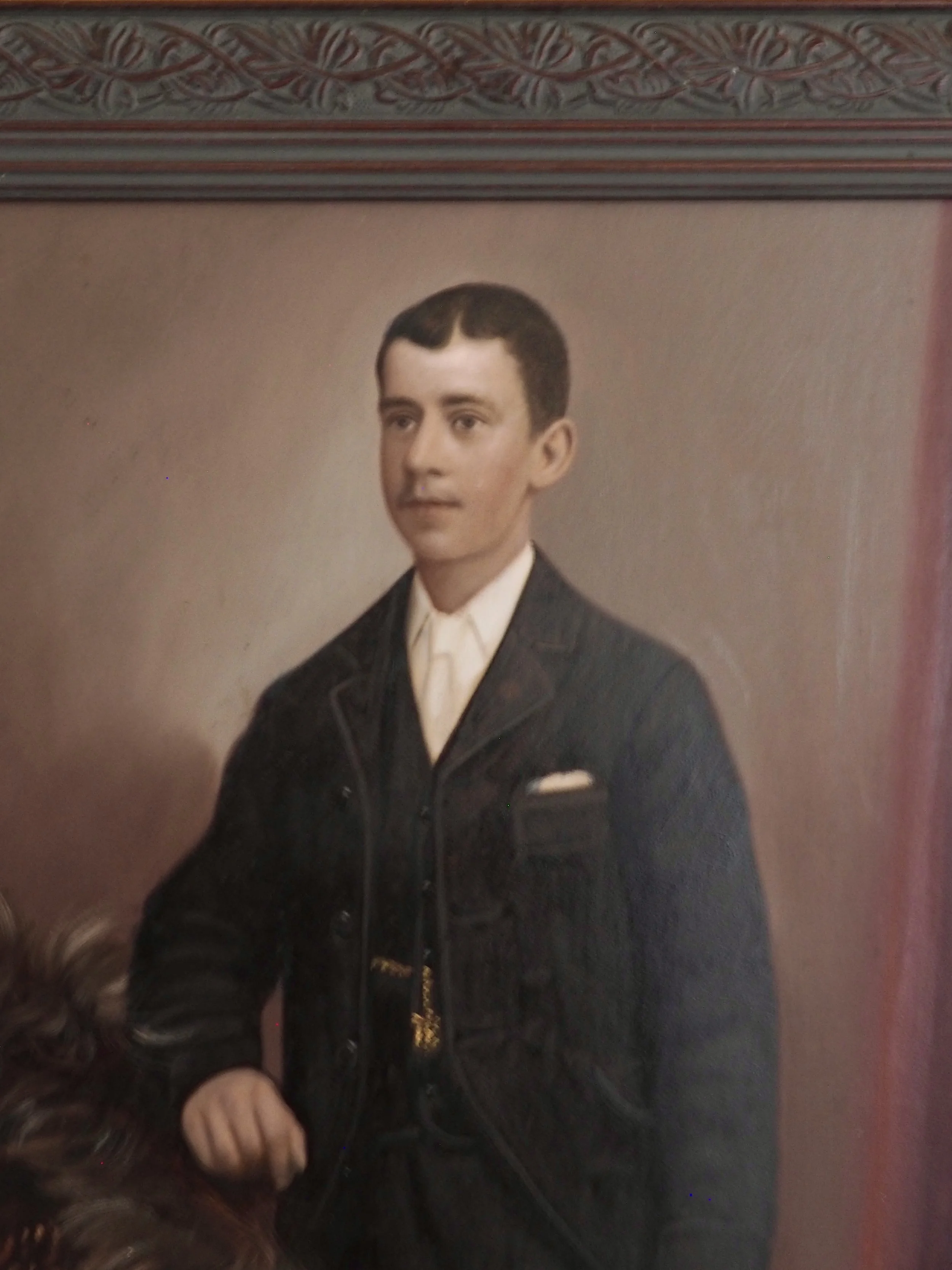 Oil on board portrait of a gentleman Early 20th Century