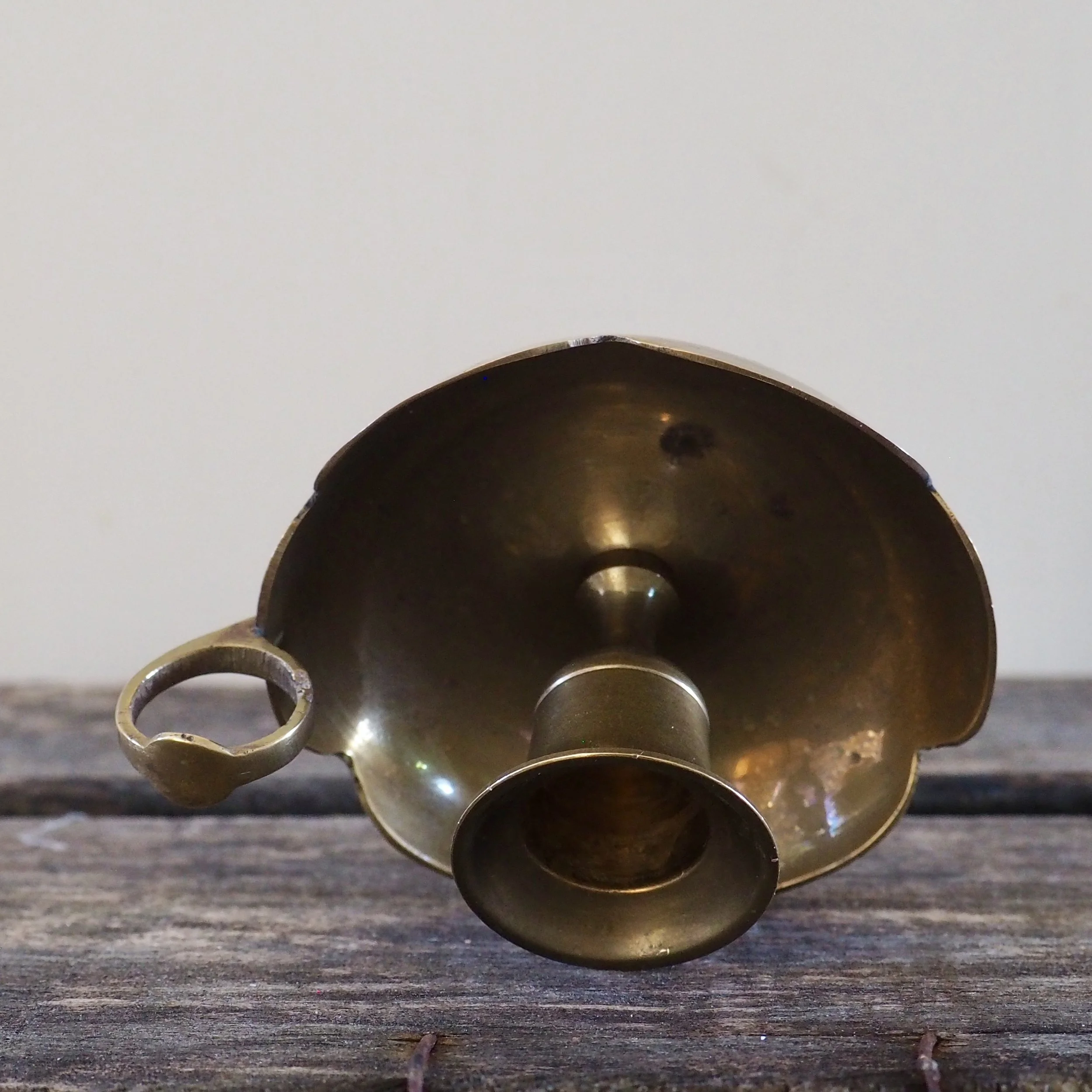 small vintage copper chamberstick