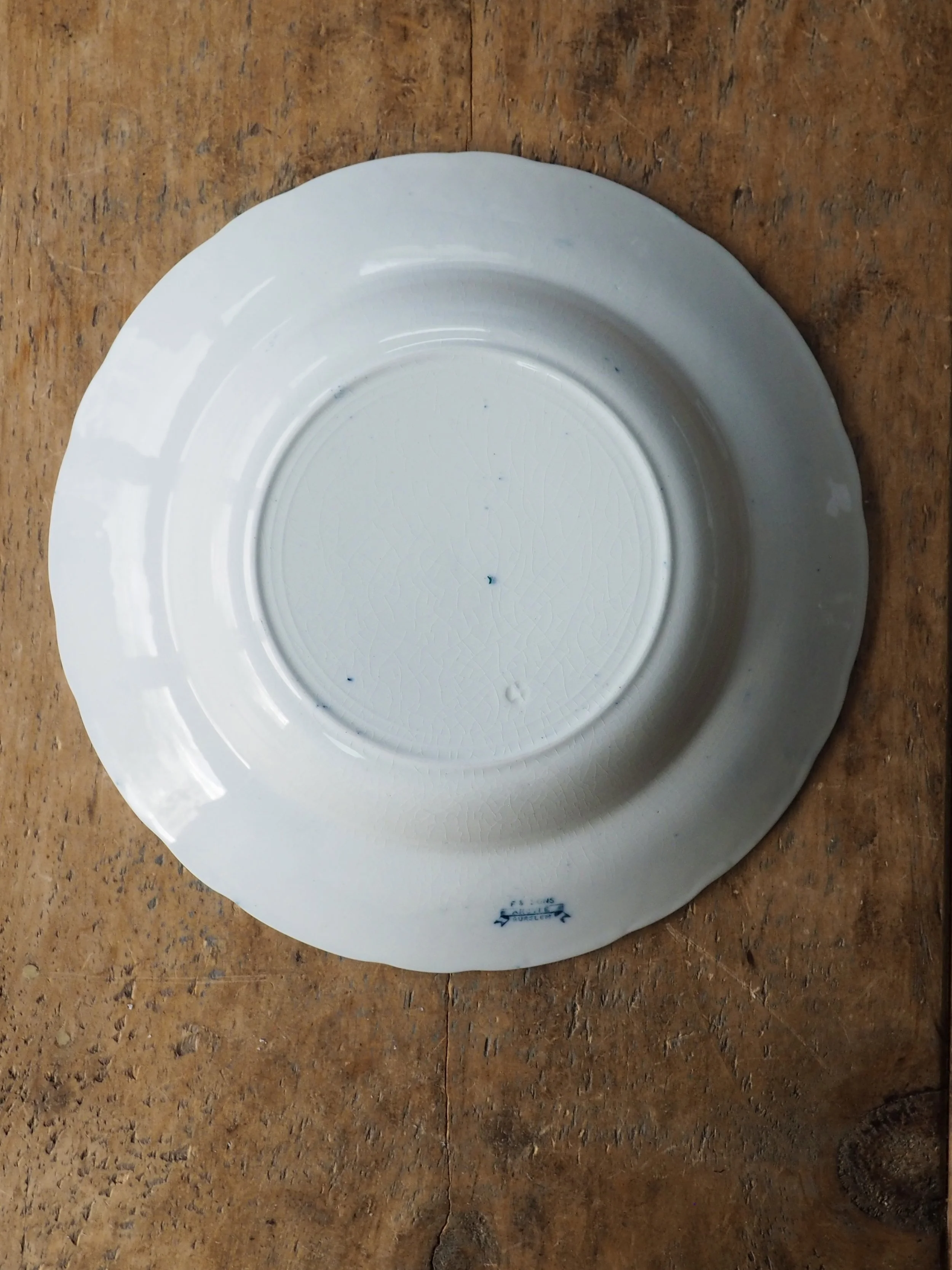 Argyle pattern soup bowl by F & sons Reverse