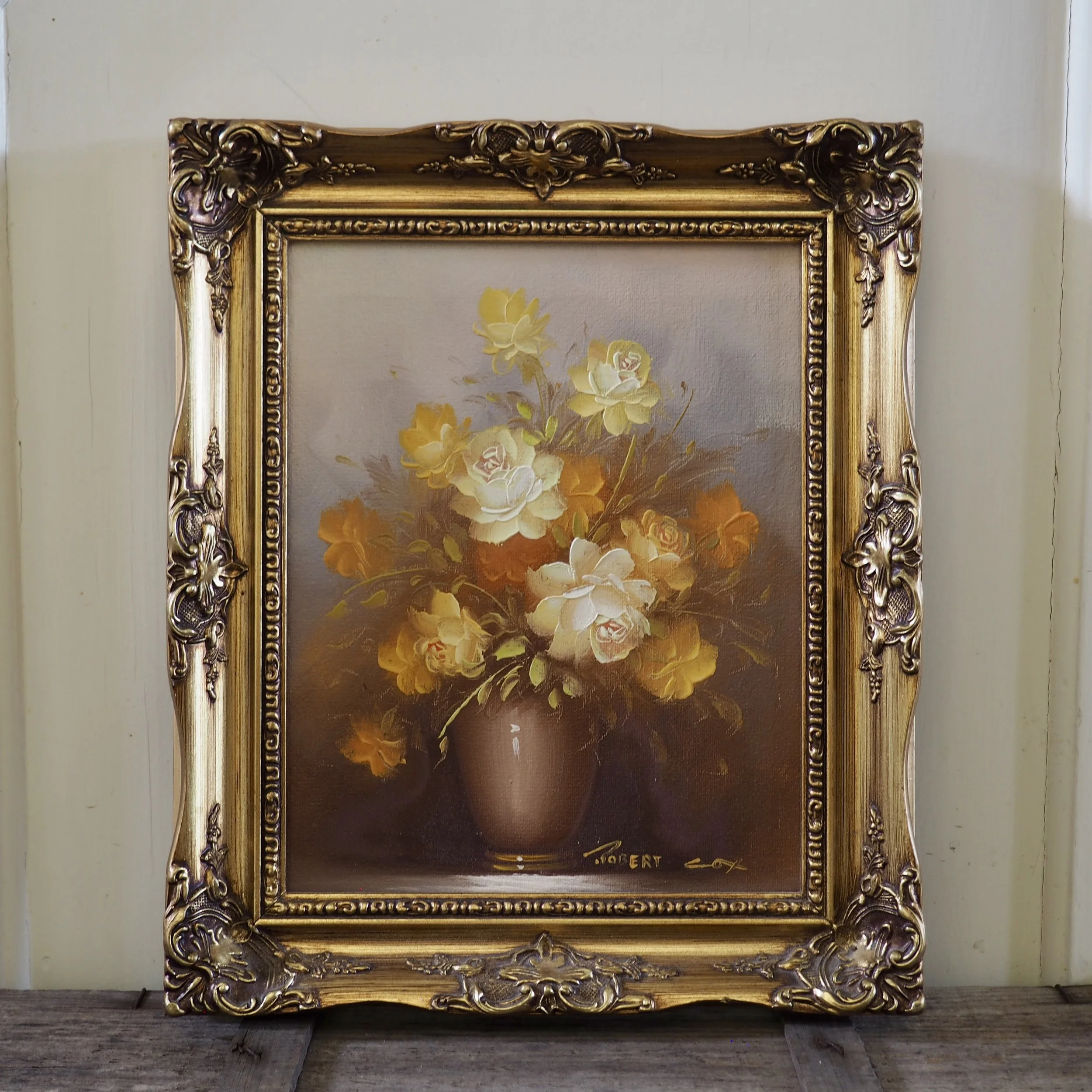 small oil on canvas still life by Robert Cox