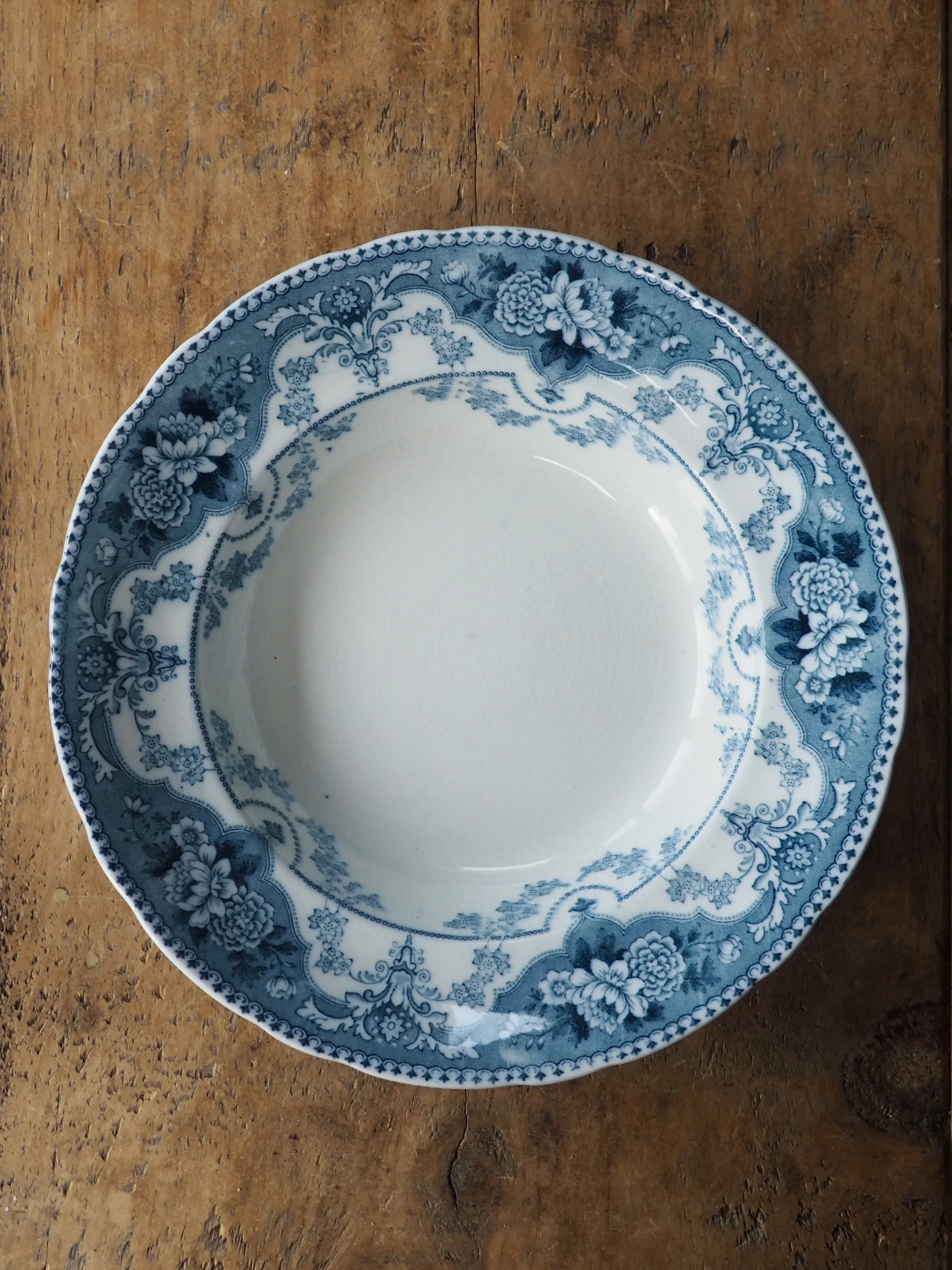 Argyle pattern soup bowl by F & sons