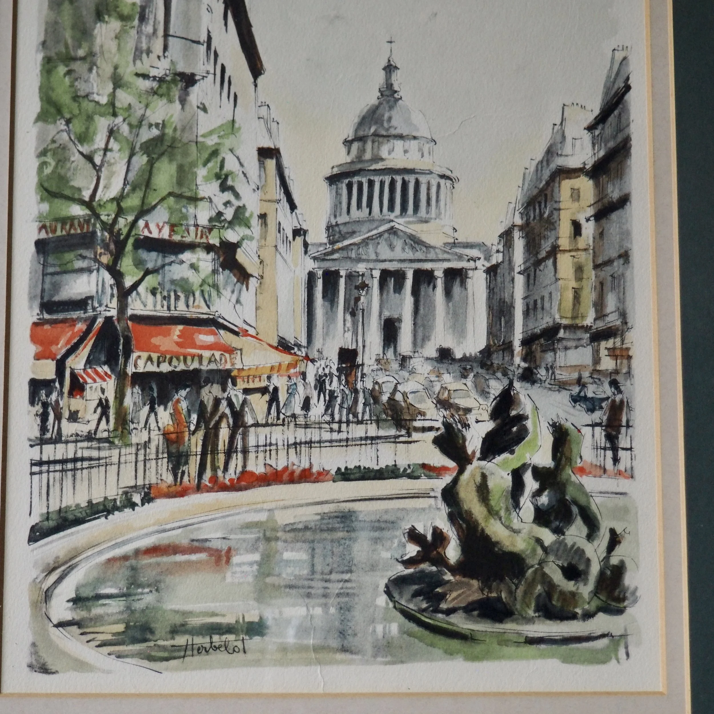 close up of street scene by Franz Herbelot Paris