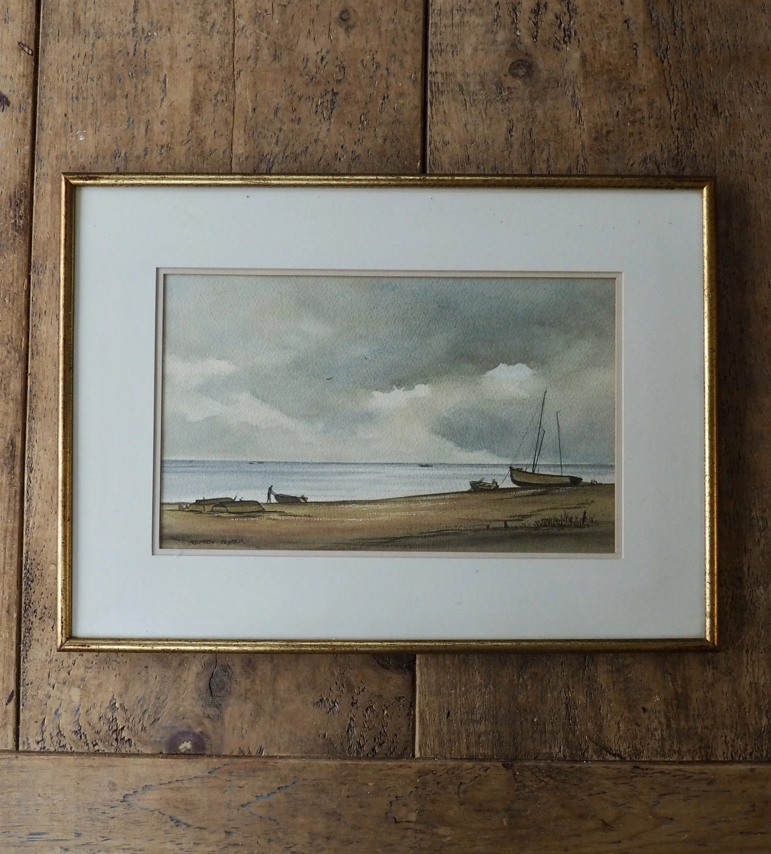 Framed watercolour by Stephen Foster BA