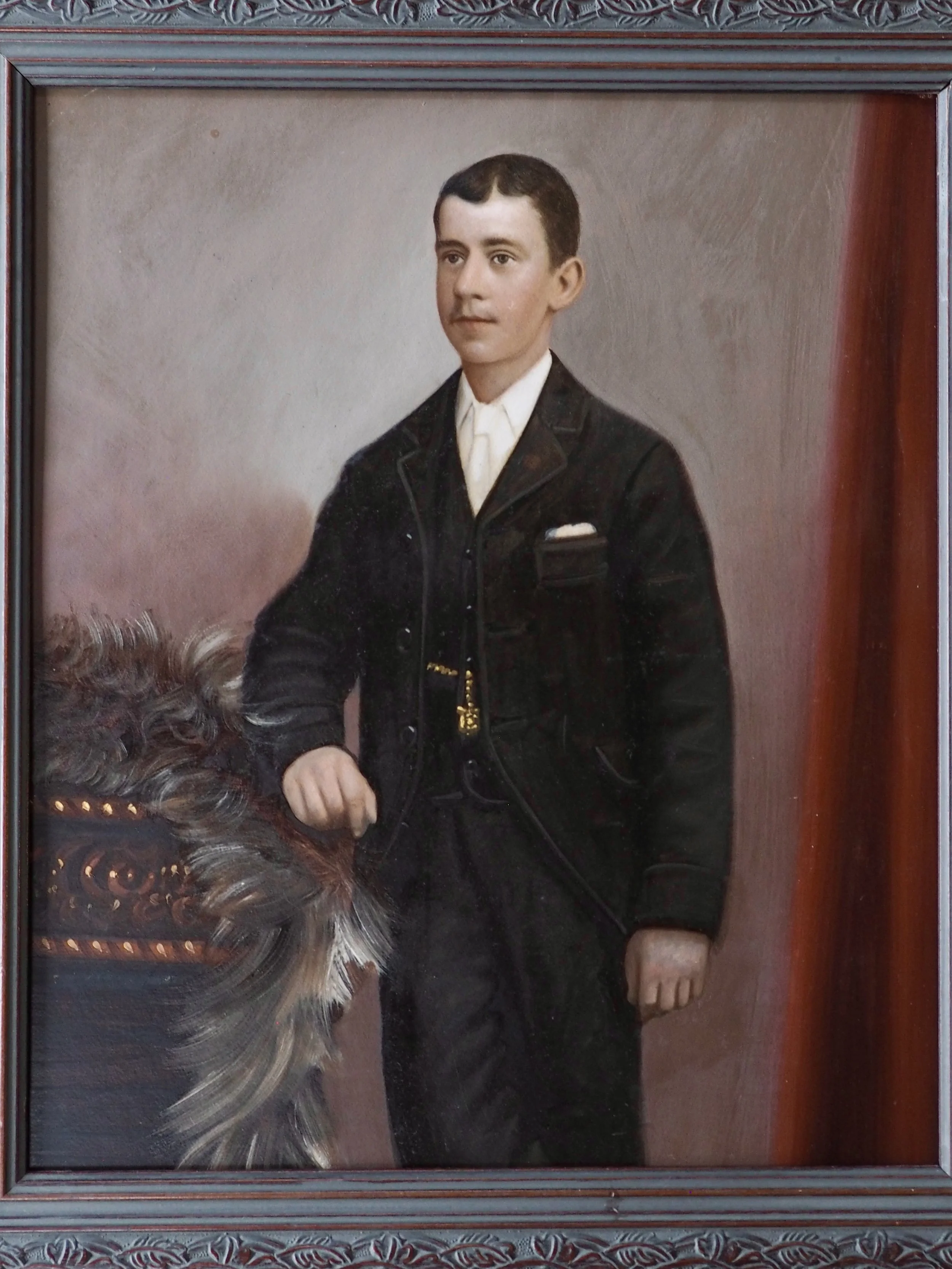 Oil on board portrait of a gentleman Early 20th Century
